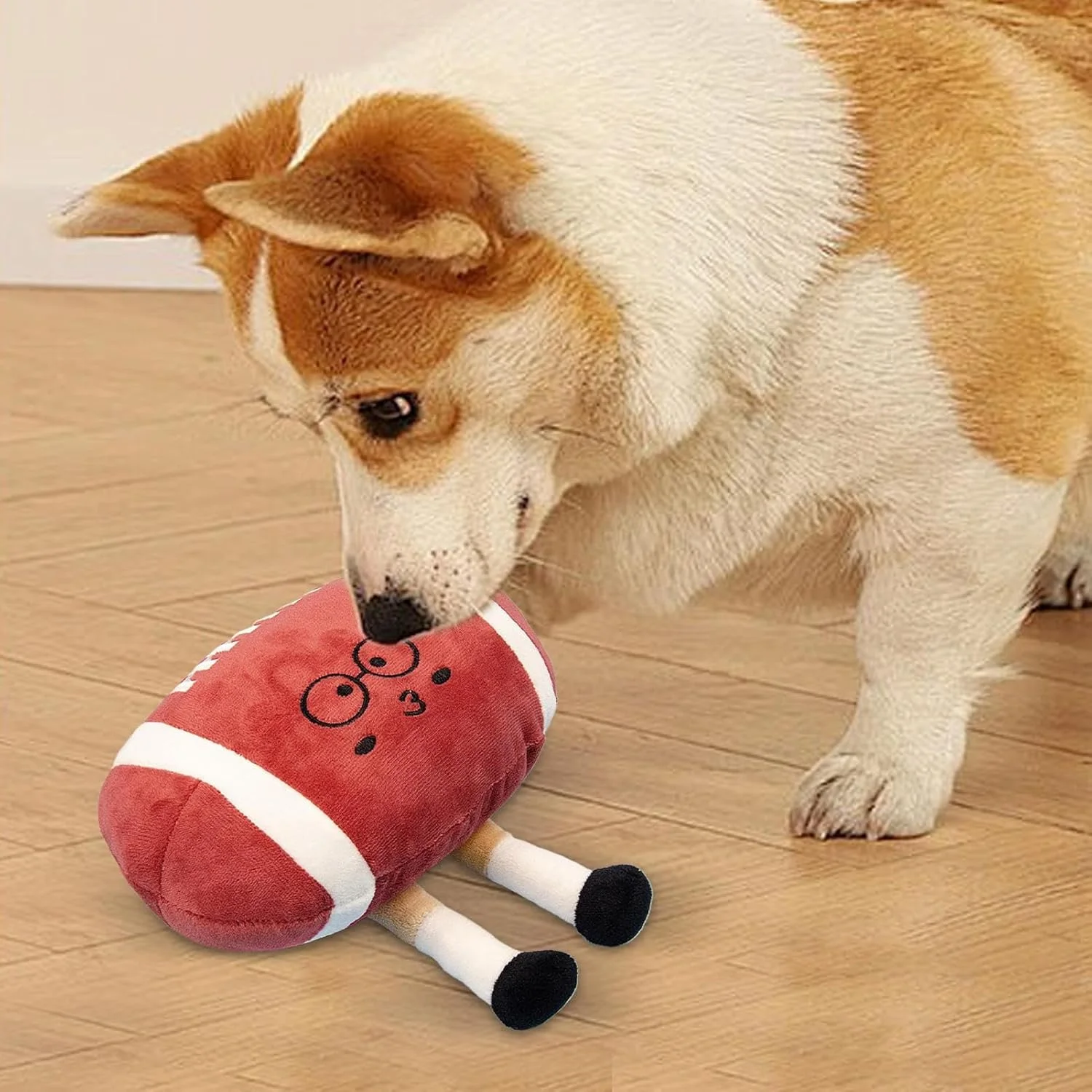 توپ فوتبال سگ، اسباب بازی جویدنی سگ به شکل توپ فوتبال پولیشی | بازی های تعاملی توپ ورزشی پارچه نرم چروک برای بازی کششی توله سگ گربه خانگی تعقیب پرتاب جشن شکرگزاری کریسمس توپ فوتبال سگ، اسباب بازی جویدنی سگ به شکل توپ فوتبال پولیشی | بازی های تعاملی توپ ورزشی پارچه نرم چروک برای بازی کششی توله سگ گربه خانگی تعقیب پرتاب جشن شکرگزاری کریسمس