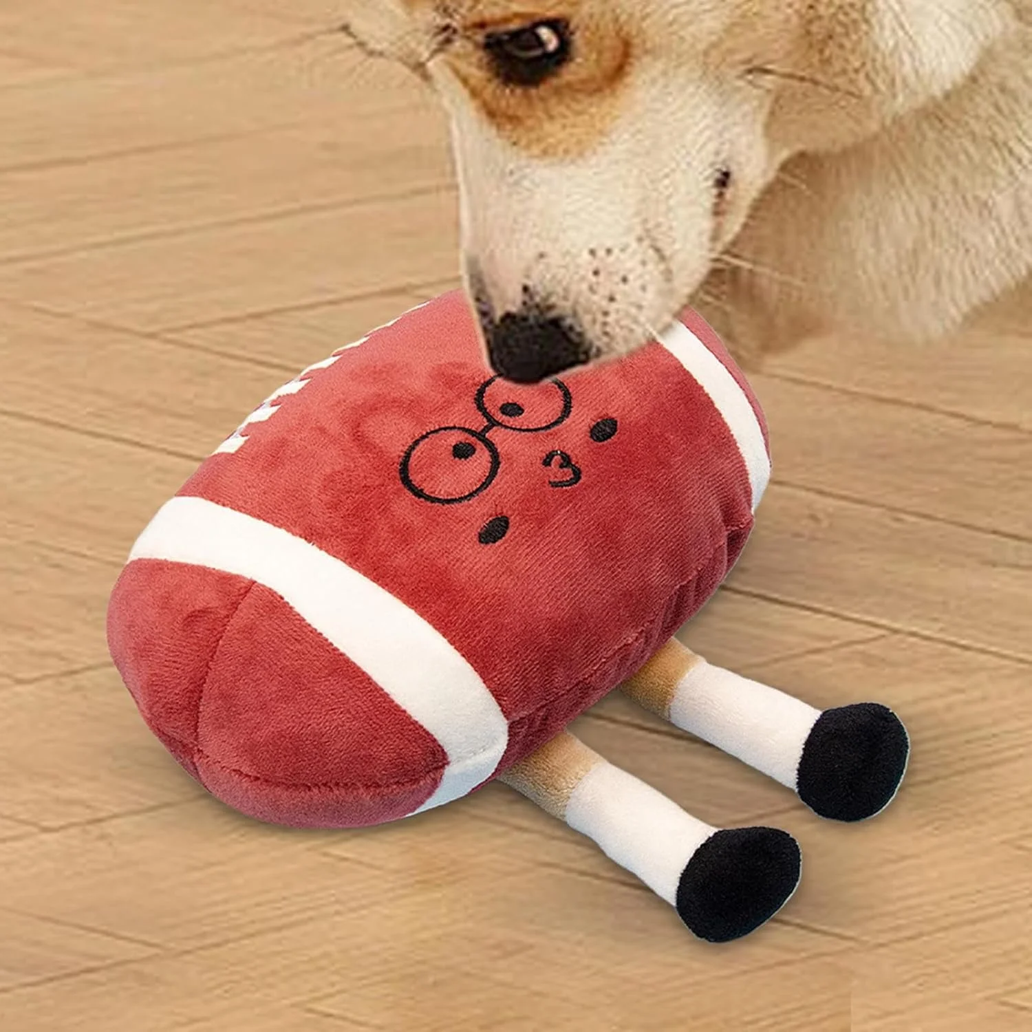 توپ فوتبال سگ | اسباب بازی توپ فوتبال پولیشی سگ با صدای جیر جیر | توپ ورزشی بازی های تعاملی پارچه نرم چروک برای توله سگ گربه بازی کشیدن برای تعقیب کردن پرتاب کردن هدیه شکرگزاری کریسمس