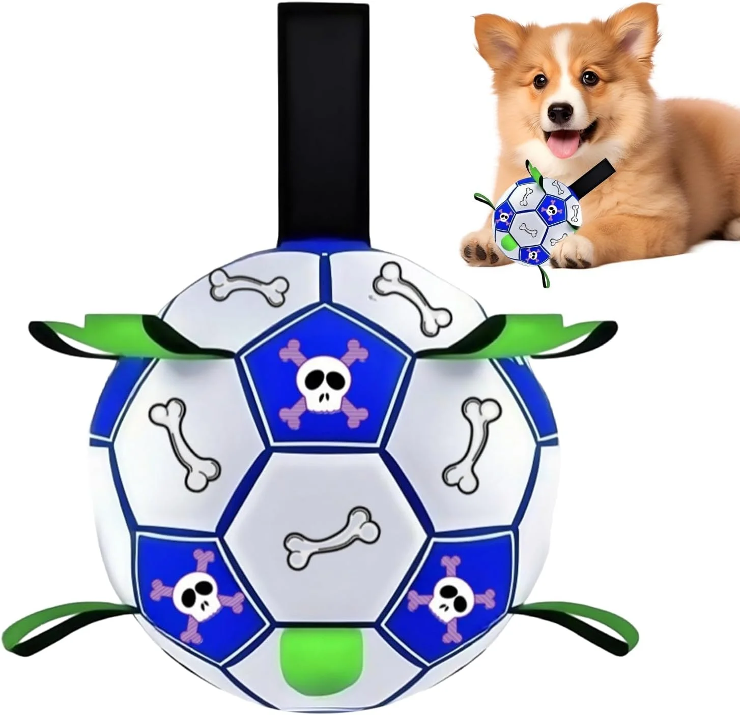 توپ فوتبال سگ، اسباب بازی آموزشی توپ فوتبال گله ای - چرم مصنوعی لوازم حیوانات قابل حمل برای چمن حیاط خلوت ساحل باغ نژادهای کوچک متوسط بزرگ توپ فوتبال سگ، اسباب بازی آموزشی توپ فوتبال گله ای - چرم مصنوعی لوازم حیوانات قابل حمل برای چمن حیاط خلوت ساحل باغ نژادهای کوچک متوسط بزرگ
