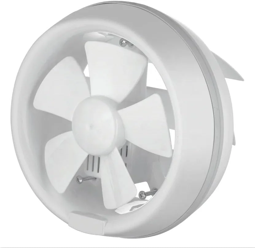 فن تهویه گرد با دریچه اتوماتیک 6 اینچ، اندازه فن 205mmX80mm، اندازه حفره 165mm