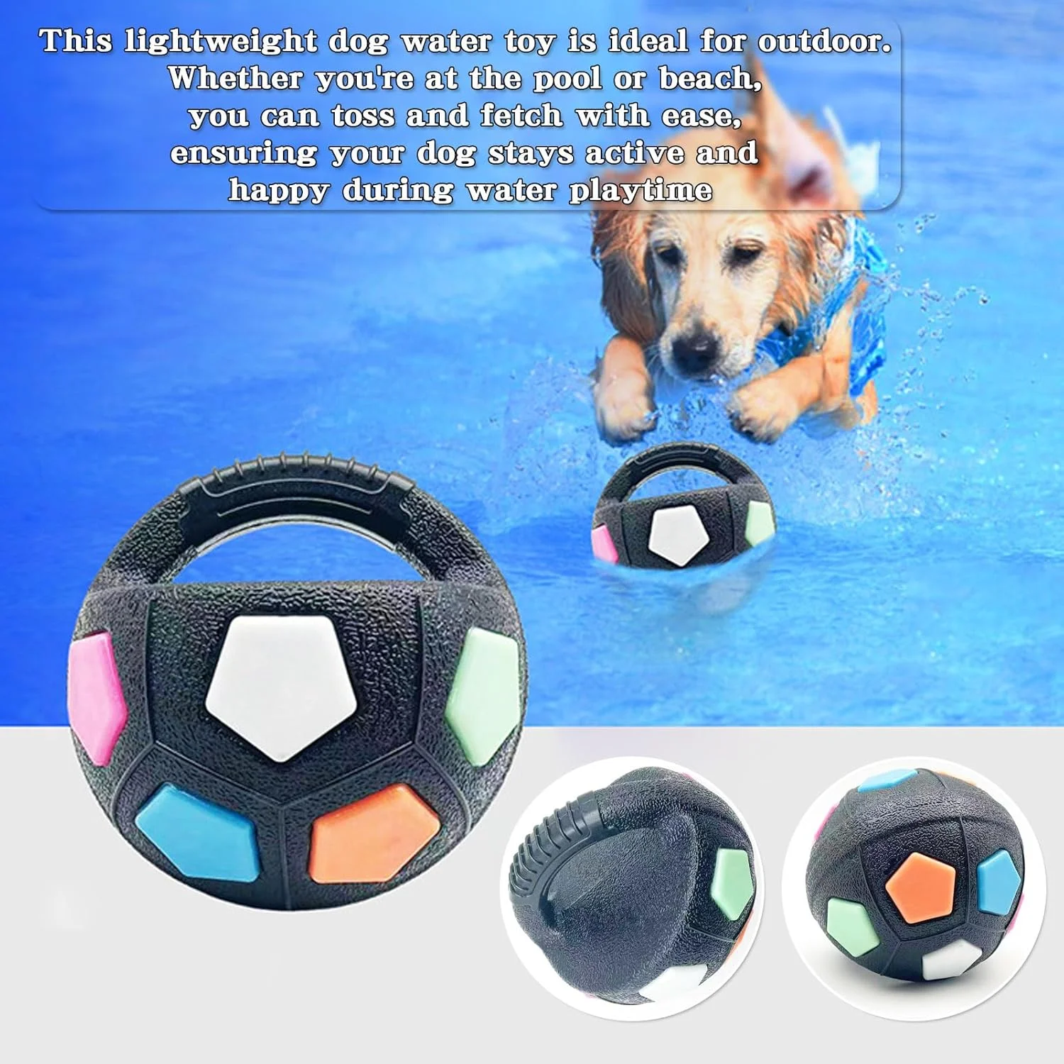 توپ آرامش بخش سگ Mellow Dog، اسباب بازی تعاملی سگ به شکل توپ فوتبال با دسته، بازی پرتاب و گرفتن تعاملی برای سگ های خانگی، توپ شناور صدادار برای بازی در آب، آموزش و بازی های فضای باز (شفاف) توپ آرامش بخش سگ Mellow Dog، اسباب بازی تعاملی سگ به شکل توپ فوتبال با دسته، بازی پرتاب و گرفتن تعاملی برای سگ های خانگی، توپ شناور صدادار برای بازی در آب، آموزش و بازی های فضای باز (شفاف)