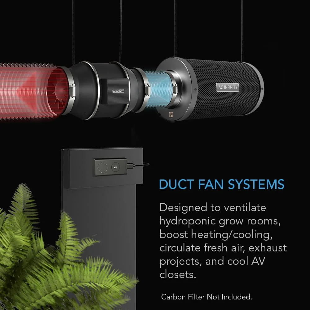 فن کانالی بی صدا AC Infinity CLOUDLINE S6، فن 6 اینچی با کنترلر سرعت - فن تخلیه تهویه برای تقویت گرمایش و سرمایش، چادرهای رشد، هیدروپونیک فن کانالی بی صدا AC Infinity CLOUDLINE S6، فن 6 اینچی با کنترلر سرعت - فن تخلیه تهویه برای تقویت گرمایش و سرمایش، چادرهای رشد، هیدروپونیک