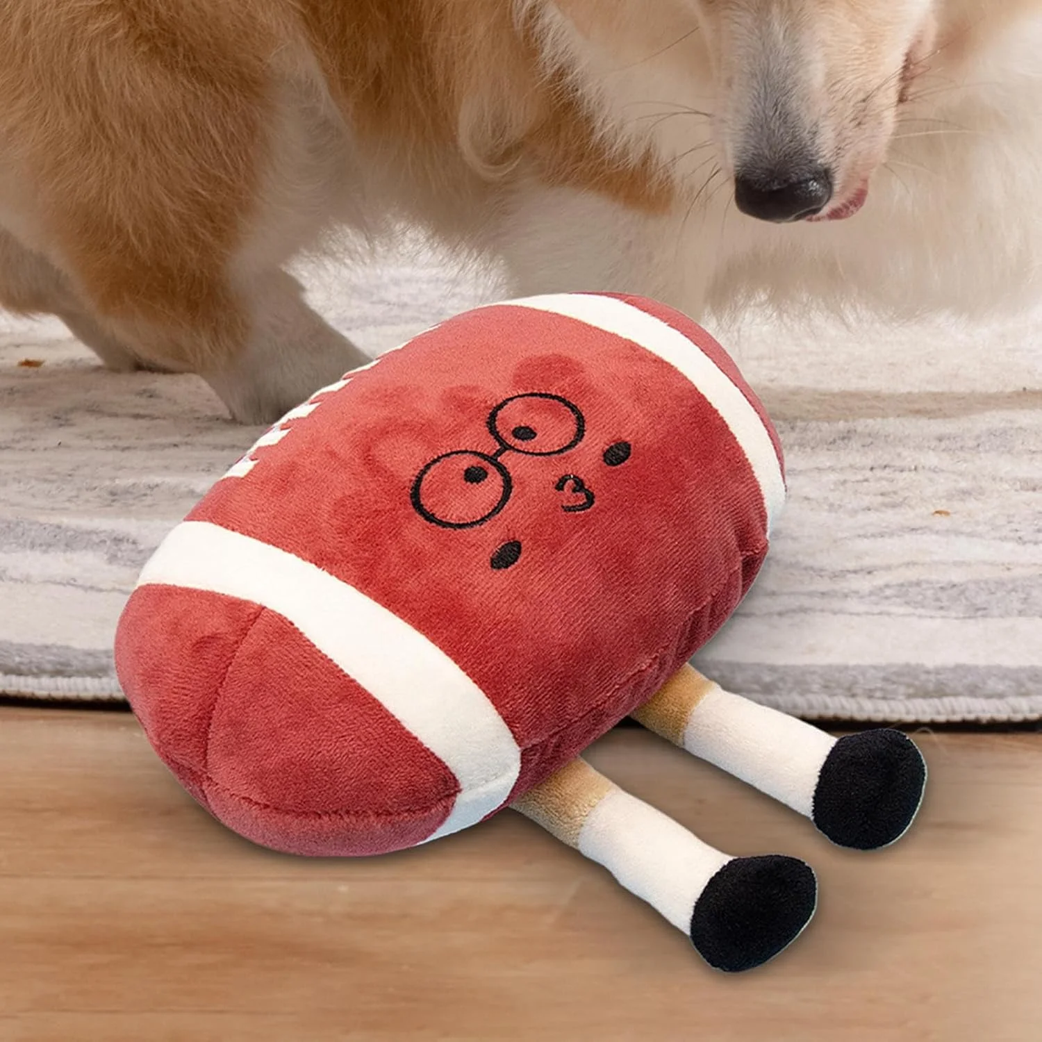 اسباب بازی سگ پولیشی - توپ فوتبال پارچه ای نرم پولیشی با صدای جیر جیر | لوازم تعاملی حیوانات خانگی پارچه نرم چروک برای بازی های کششی توله سگ گربه بازی پرتاب جشن شکرگزاری کریسمس خانه اسباب بازی سگ پولیشی - توپ فوتبال پارچه ای نرم پولیشی با صدای جیر جیر | لوازم تعاملی حیوانات خانگی پارچه نرم چروک برای بازی های کششی توله سگ گربه بازی پرتاب جشن شکرگزاری کریسمس خانه