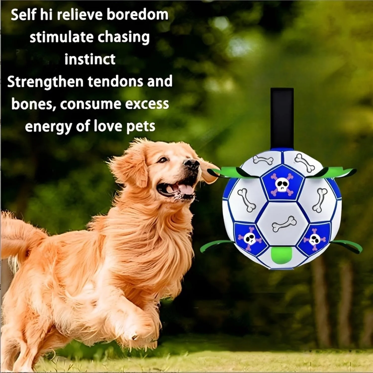 توپ فوتبال سگ - توپ فوتبال اسباب بازی آموزشی سگ در فضای باز، چرم مصنوعی لوازم حیوانات خانگی قابل حمل برای چمن حیاط خلوت باغ ساحل نژادهای کوچک متوسط بزرگ