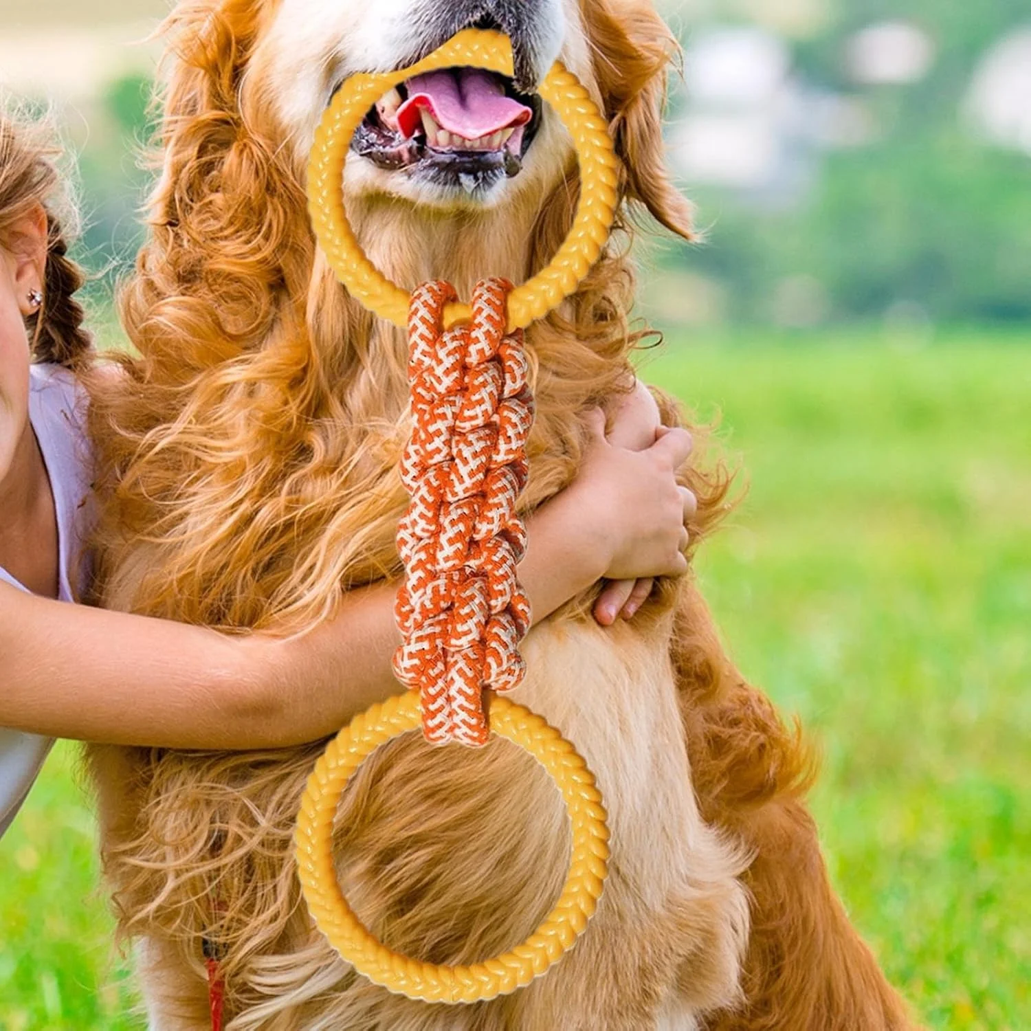 اسباب بازی طناب سگ - طناب کشی برای سگ ها - لوازم جویدنی تعاملی توله سگ برای بازی، مناسب برای دوستداران حیوانات، فعالیت های خارج از منزل، حیاط خلوت، ساحل، پاسیو، آپارتمان، حیاط