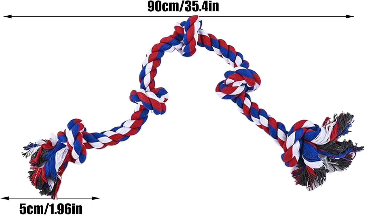 طناب اسباب بازی سگ - اسباب بازی های جویدنی برای دندان درآوردن توله سگ، طناب دندان گیر سگ برای نژادهای بزرگ، بازی جویدنی تهاجمی، آموزش، رفع خستگی در فضای باز