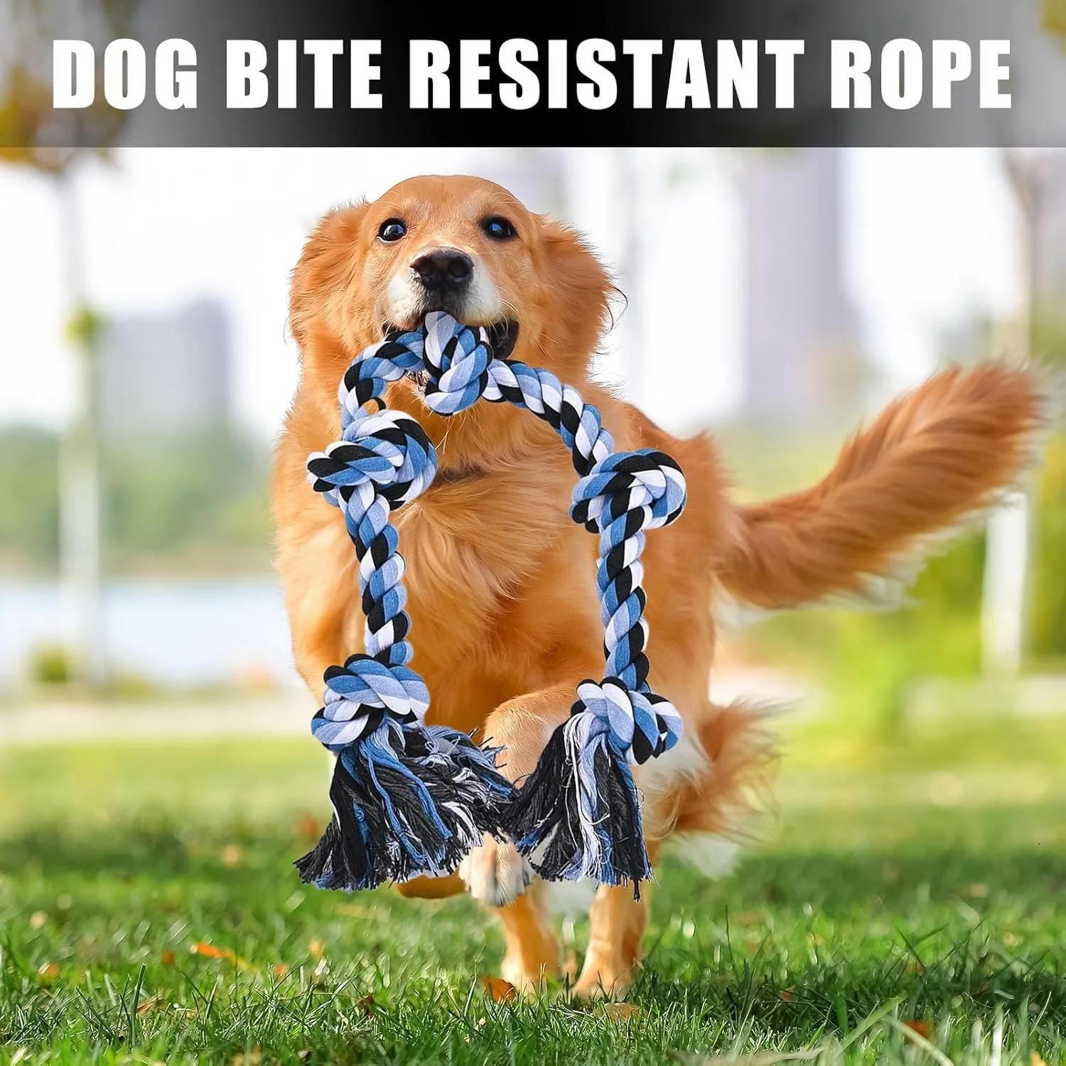 Rope Dog Toys - Teeth Cleaning Puppy Toy | Bite Resistant Chewing Training Rope for Aggressive Chewer Medium Large Breed Boredom Relief Outdoor Indoor Rope Dog Toys - Teeth Cleaning Puppy Toy | Bite Resistant Chewing Training Rope for Aggressive Chewer Medium Large Breed Boredom Relief Outdoor Indoor