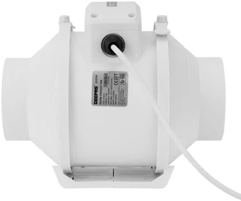 فن اگزوز خطی Geepas مدل GF21191/ 2600 دور در دقیقه، 130 CFM، فن های تهویه کانالی/ایده آل برای مصارف مسکونی و تجاری، برای زیرزمین، حمام، آشپزخانه، سفید فن اگزوز خطی Geepas مدل GF21191/ 2600 دور در دقیقه، 130 CFM، فن های تهویه کانالی/ایده آل برای مصارف مسکونی و تجاری، برای زیرزمین، حمام، آشپزخانه، سفید