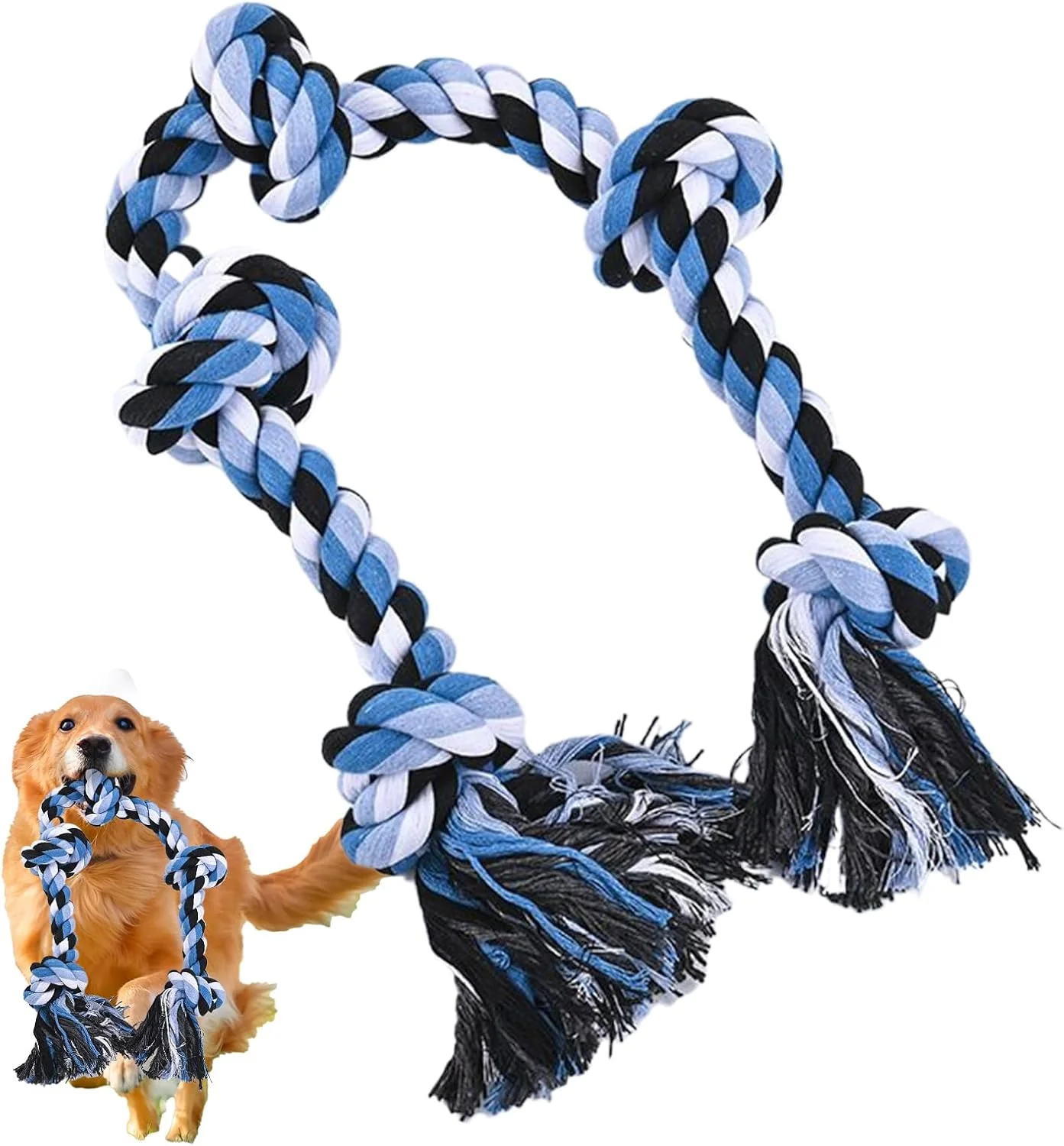 اسباب بازی طناب سگ، اسباب بازی جویدنی دندان درآوردن توله سگ، طناب دندان درآوردن سگ برای نژادهای بزرگ، بازی جویدنی تهاجمی، آموزش، رفع بی حوصلگی در فضای باز اسباب بازی طناب سگ، اسباب بازی جویدنی دندان درآوردن توله سگ، طناب دندان درآوردن سگ برای نژادهای بزرگ، بازی جویدنی تهاجمی، آموزش، رفع بی حوصلگی در فضای باز