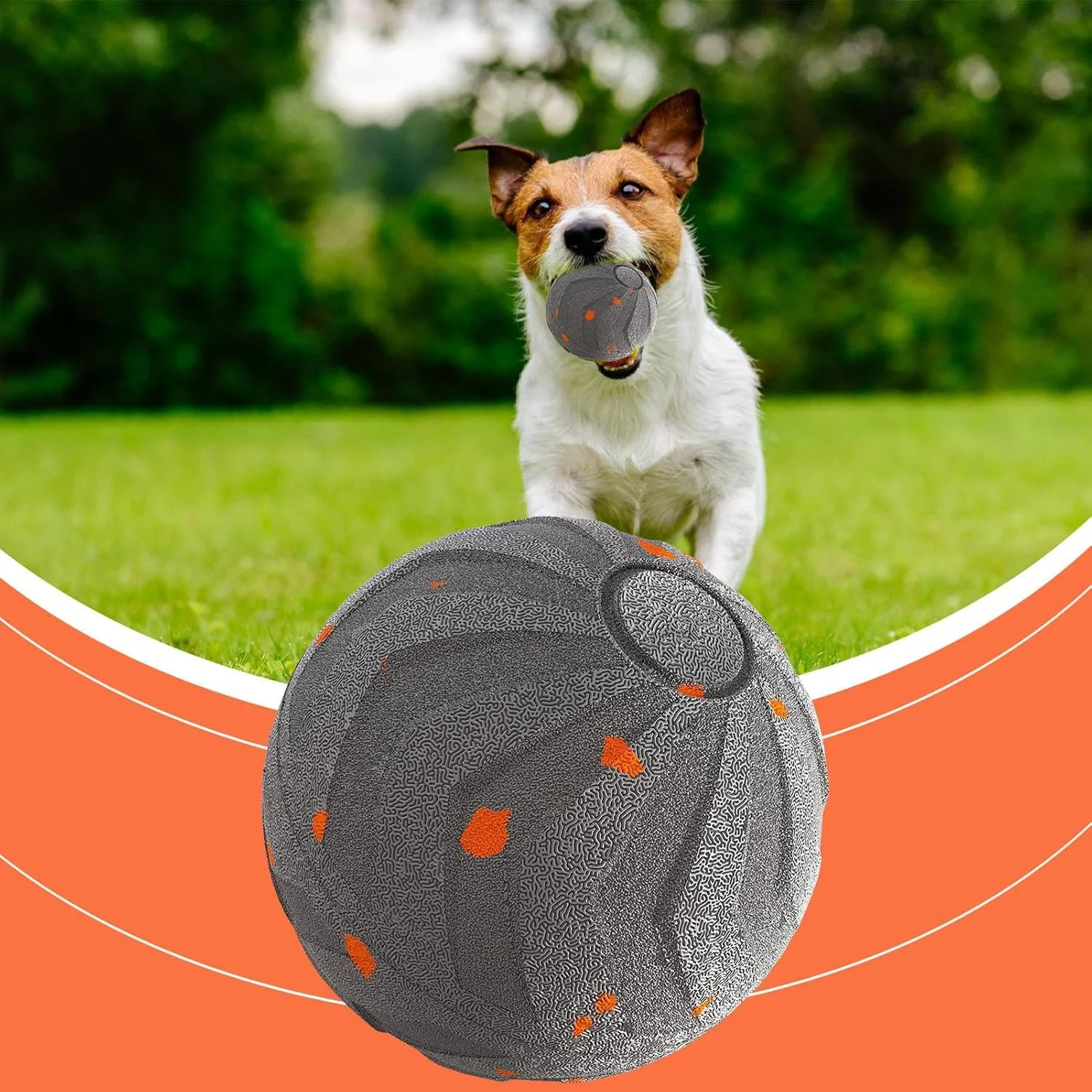 توپ تعاملی برای سگ های کوچک | اسباب بازی های متحرک و چرخشی برقی سگ - اسباب بازی حیوانات خانگی با قابلیت پرش خودکار، توپ بازی داخلی و خارجی برای گاراژ، پارک، چمن، درب ورودی، باغ، حیاط خلوت، اتاق نشیمن