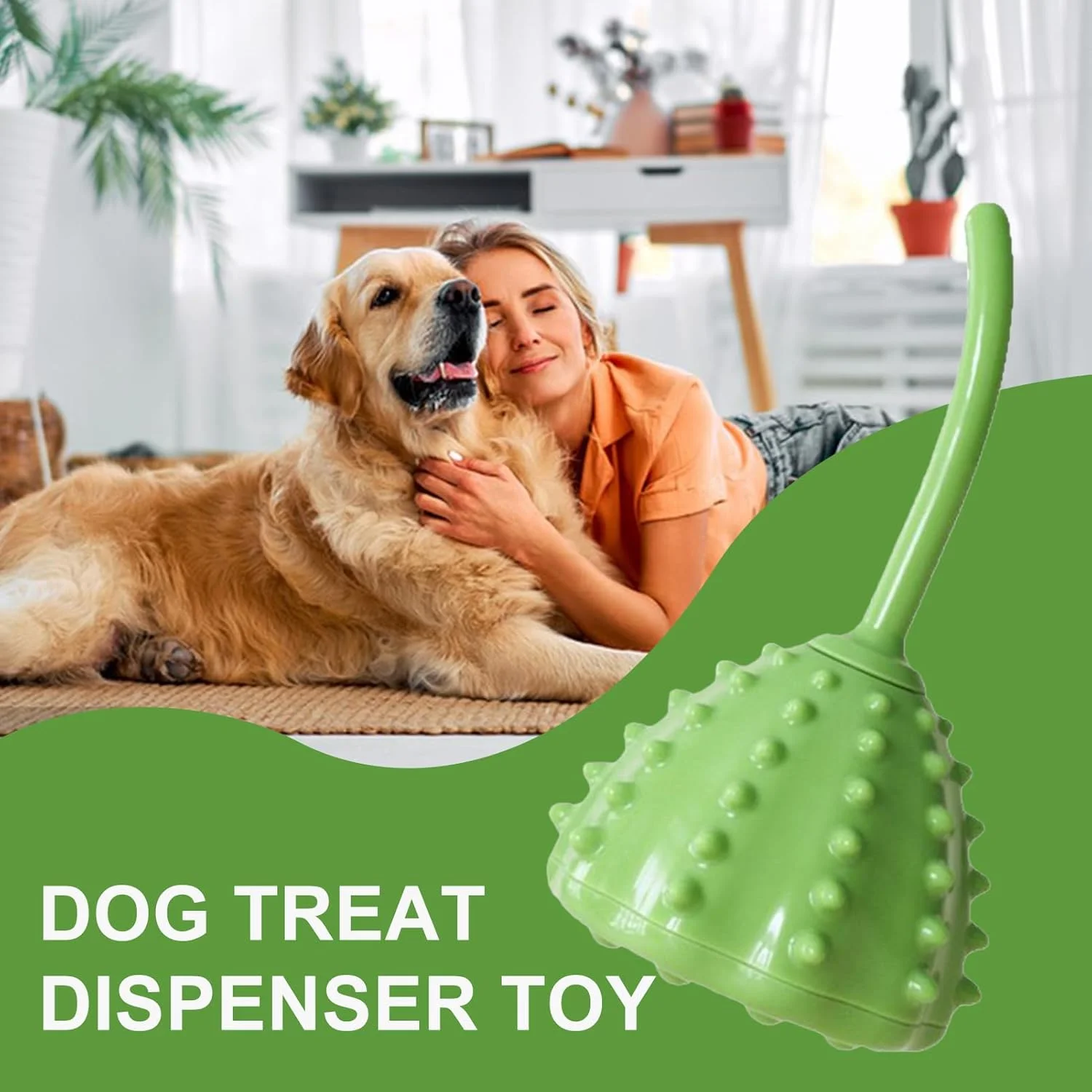 اسباب بازی پخش کننده تشویقی سگ - اسباب بازی تعاملی سگ - مسواک مقاوم در برابر گاز گرفتن برای جویدن و تمیز کردن دندان ها، مناسب برای توله سگ ها، ترویج تغذیه آهسته، بازی و آموزش اسباب بازی پخش کننده تشویقی سگ - اسباب بازی تعاملی سگ - مسواک مقاوم در برابر گاز گرفتن برای جویدن و تمیز کردن دندان ها، مناسب برای توله سگ ها، ترویج تغذیه آهسته، بازی و آموزش