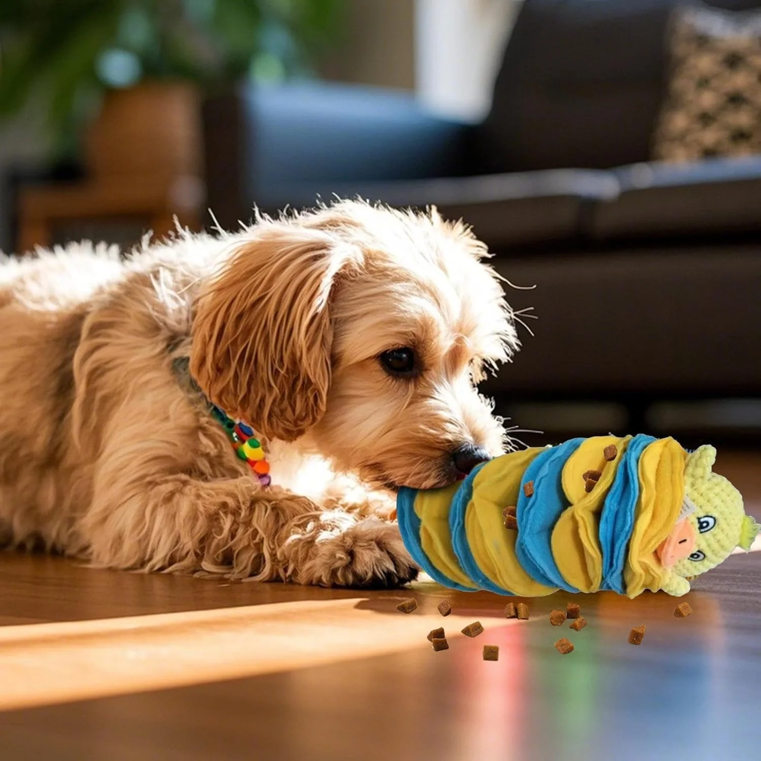 اسباب بازی جویدنی تهاجمی سگ، اسباب بازی خوراک دهنده آهسته سگ به شکل اردک، خوراک دهنده آهسته بازی آموزشی برای بازی توله سگ در خانه، دندان درآوردن، غنی سازی، مسافرت، رفع بی حوصلگی