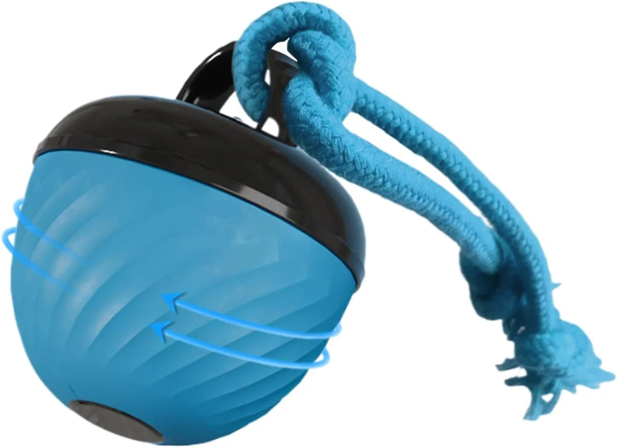 اسباب بازی توپ غلتان سگ - توپ غلتان حیوانات خانگی برای داخل خانه، 3 حالت بازی تعاملی سگ برای جویدن تهاجمی، دندان درآوردن، فضای باز، فضای داخلی اسباب بازی توپ غلتان سگ - توپ غلتان حیوانات خانگی برای داخل خانه، 3 حالت بازی تعاملی سگ برای جویدن تهاجمی، دندان درآوردن، فضای باز، فضای داخلی