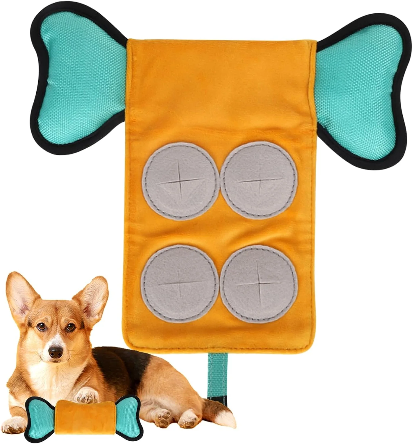 اسباب بازی پخش کننده تشویقی سگ - پخش کننده تشویقی تعاملی سگ، بازی های پازلی با صدا برای رفع بی حوصلگی، آموزش غنی سازی سالم توله سگ های بزرگ و مشغول نگه داشتن آنها اسباب بازی پخش کننده تشویقی سگ - پخش کننده تشویقی تعاملی سگ، بازی های پازلی با صدا برای رفع بی حوصلگی، آموزش غنی سازی سالم توله سگ های بزرگ و مشغول نگه داشتن آنها