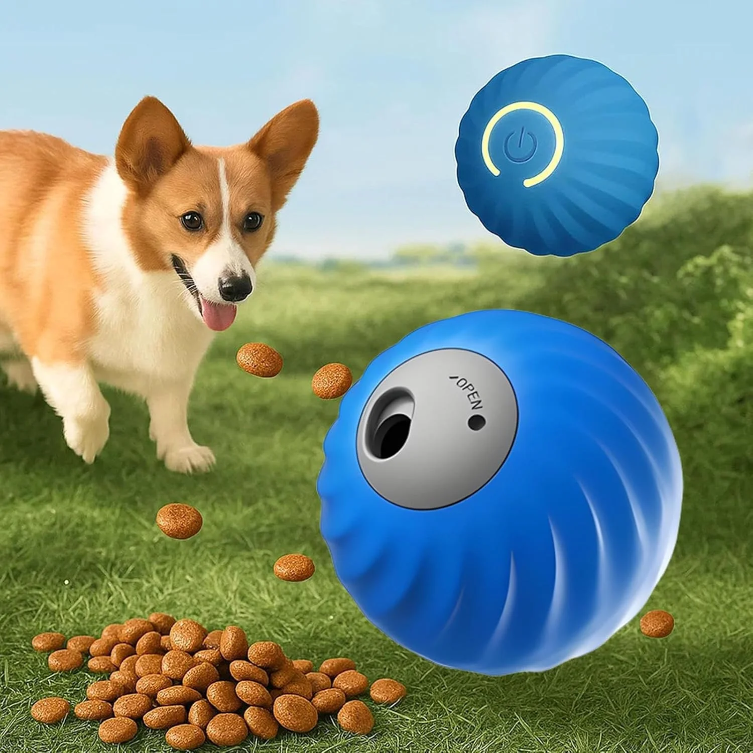 اسباب بازی پخش کننده تشویقی سگ | اسباب بازی پخش کننده تشویقی برای سگ های پرخاشگر | توپ تغذیه حیوانات خانگی برای اتاق نشیمن داخلی و خارجی، نژادهای کوچک، متوسط و بزرگ اسباب بازی پخش کننده تشویقی سگ | اسباب بازی پخش کننده تشویقی برای سگ های پرخاشگر | توپ تغذیه حیوانات خانگی برای اتاق نشیمن داخلی و خارجی، نژادهای کوچک، متوسط و بزرگ