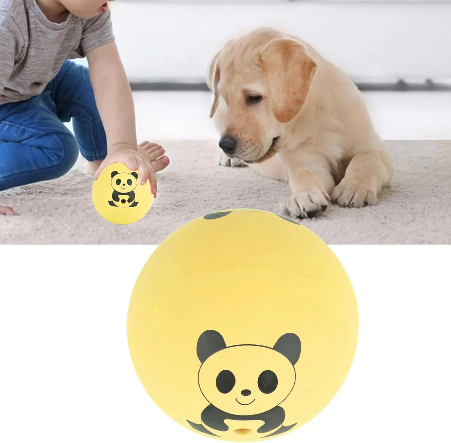 اسباب بازی سگ جیرجیر کننده Tnfeeon، اسباب بازی تعاملی لاتکس برای توله سگ خانگی (زرد) اسباب بازی سگ جیرجیر کننده Tnfeeon، اسباب بازی تعاملی لاتکس برای توله سگ خانگی (زرد)