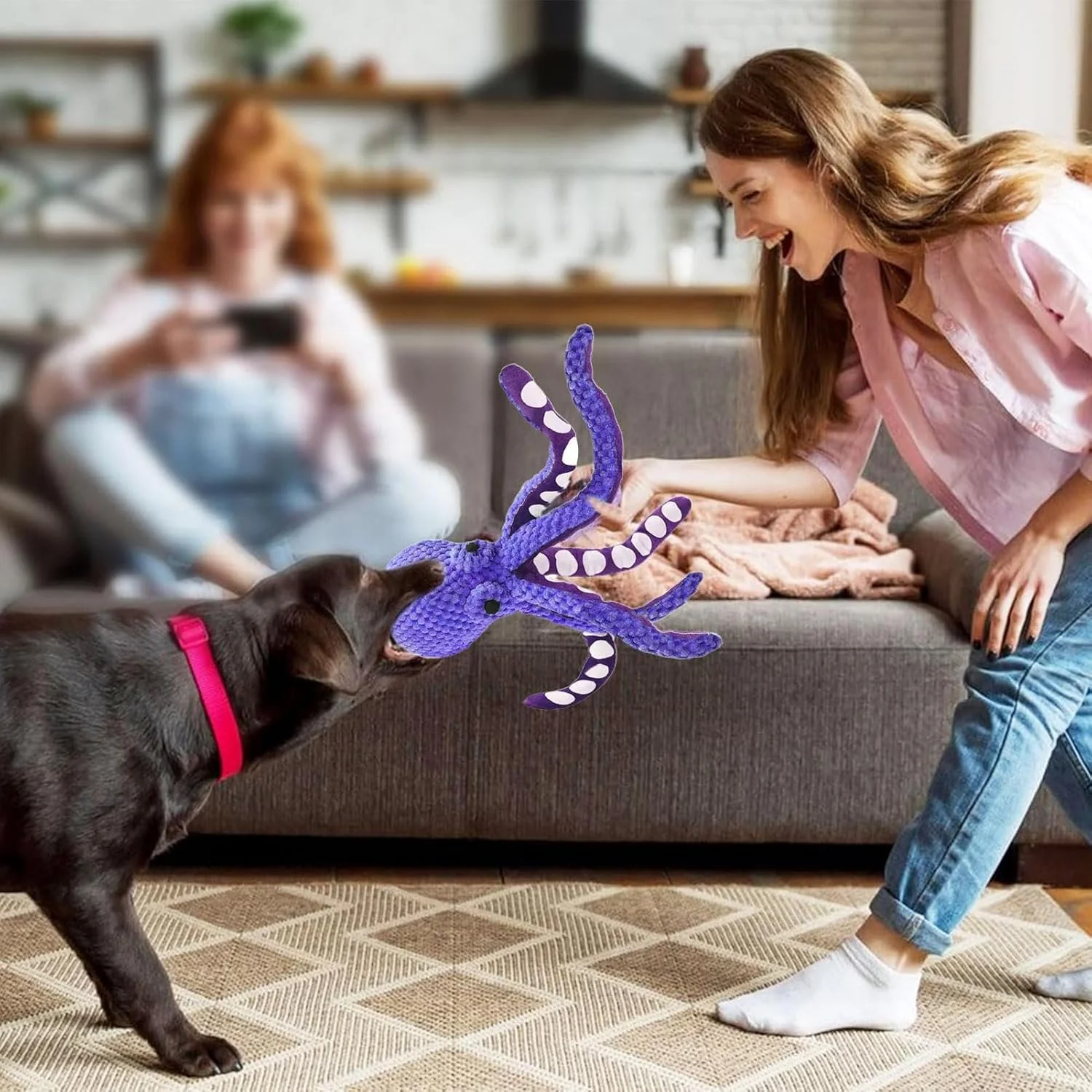 اسباب بازی سگ اختاپوس | اسباب بازی پولیشی اختاپوس برای سگ - صدای جیر جیر، بازی دندان درآوردن، مناسب برای جویدن تهاجمی، برای داخل خانه، حیاط خلوت، استخر، ساحل و مسافرت اسباب بازی سگ اختاپوس | اسباب بازی پولیشی اختاپوس برای سگ - صدای جیر جیر، بازی دندان درآوردن، مناسب برای جویدن تهاجمی، برای داخل خانه، حیاط خلوت، استخر، ساحل و مسافرت