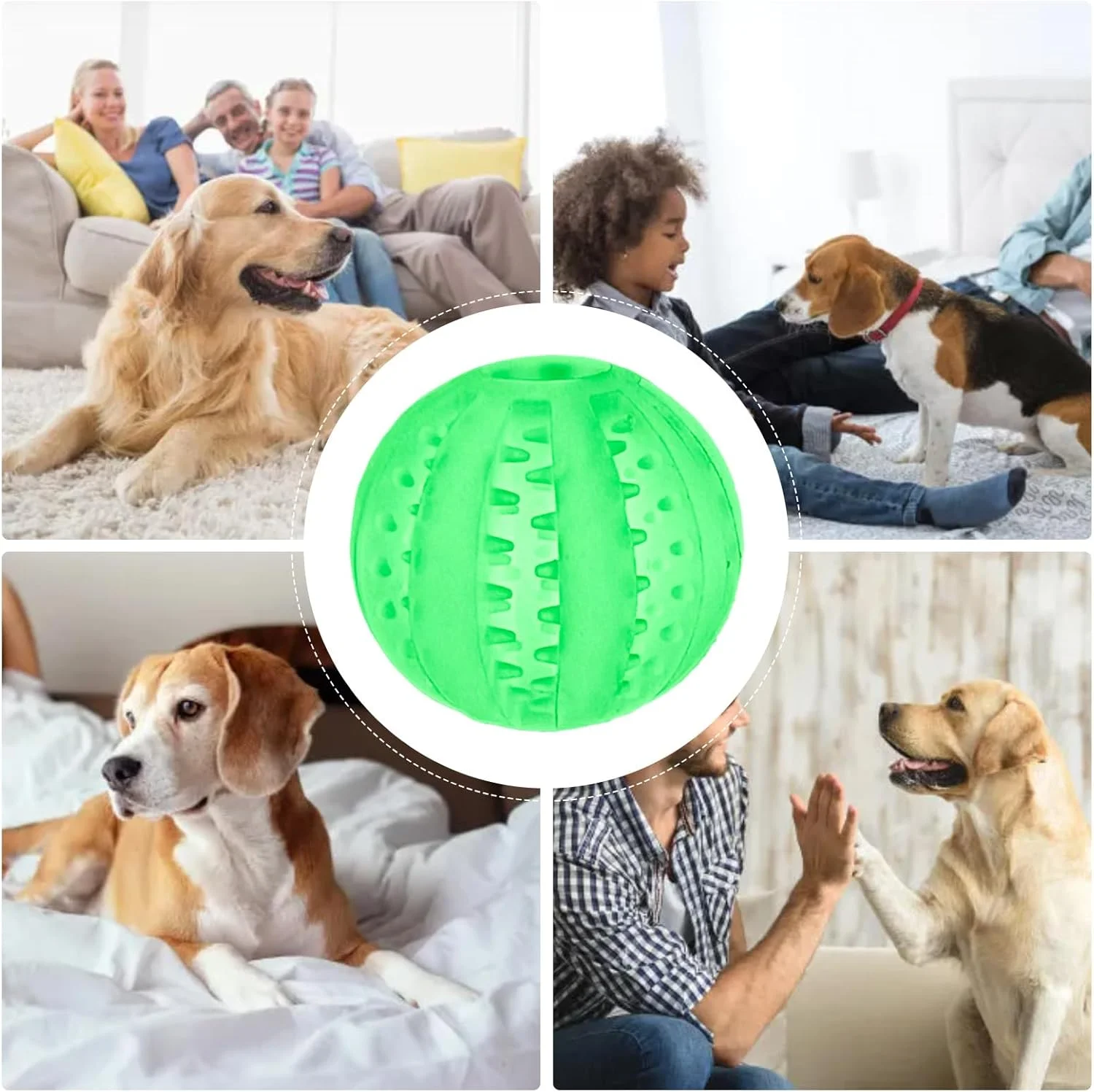 توپ بازی سگ، توپ شب‌تاب برای سگ‌ها | ابزار آموزش جویدن لوازم حیوانات خانگی برای توله سگ‌های با عادت جویدن تهاجمی، سرگرمی شخصی، غنی‌سازی، بازی در فضای باز، پیاده‌روی