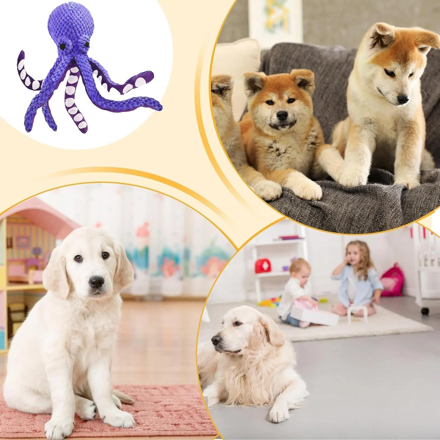 اسباب بازی سگ اختاپوس | اسباب بازی پولیشی اختاپوس برای سگ - صدای جیر جیر، بازی دندان درآوردن، مناسب برای جویدن تهاجمی، برای داخل خانه، حیاط خلوت، استخر، ساحل و مسافرت اسباب بازی سگ اختاپوس | اسباب بازی پولیشی اختاپوس برای سگ - صدای جیر جیر، بازی دندان درآوردن، مناسب برای جویدن تهاجمی، برای داخل خانه، حیاط خلوت، استخر، ساحل و مسافرت