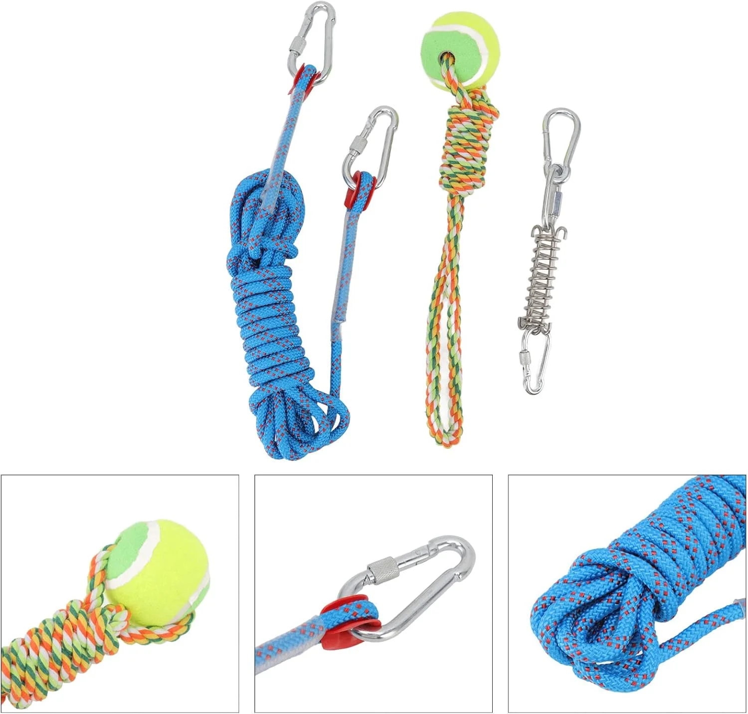 آویز فنری Tnfeeon - طناب اسباب بازی سگ، اسباب بازی طنابی کوچک برای توله سگ ها و نژادهای کوچک، بهبود مهارت ها و تضمین حرکت