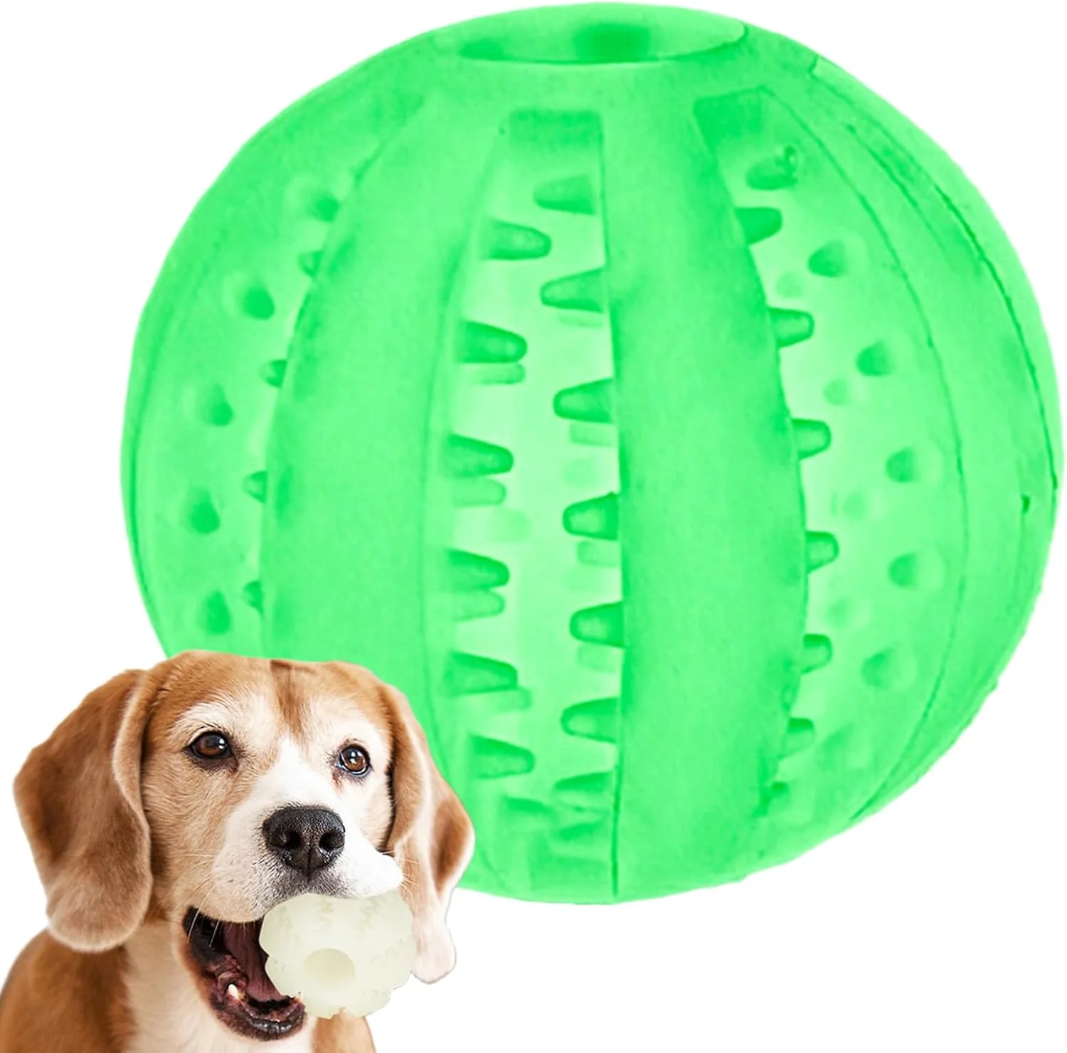 توپ بازی سگ | توپ های بازی تعاملی سگ با قابلیت درخشش در تاریکی | لوازم حیوانات خانگی برای توله سگ های با جویدن تهاجمی، افزایش سرگرمی، آموزش، پیاده روی در فضای باز و غنی سازی