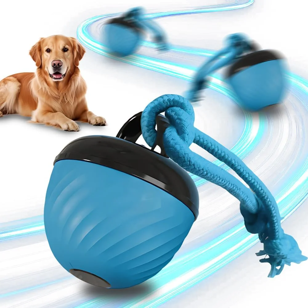 توپ اسباب بازی تعاملی سگ HOVCEH، توپ تعاملی سگ، اسباب بازی سگ متحرک با 3 حالت، اسباب بازی سگ Chase Buddy، اسباب بازی های تعاملی خودکار توله سگ برای رفع بی حوصلگی، دندان درآوردن، تعامل (آبی)