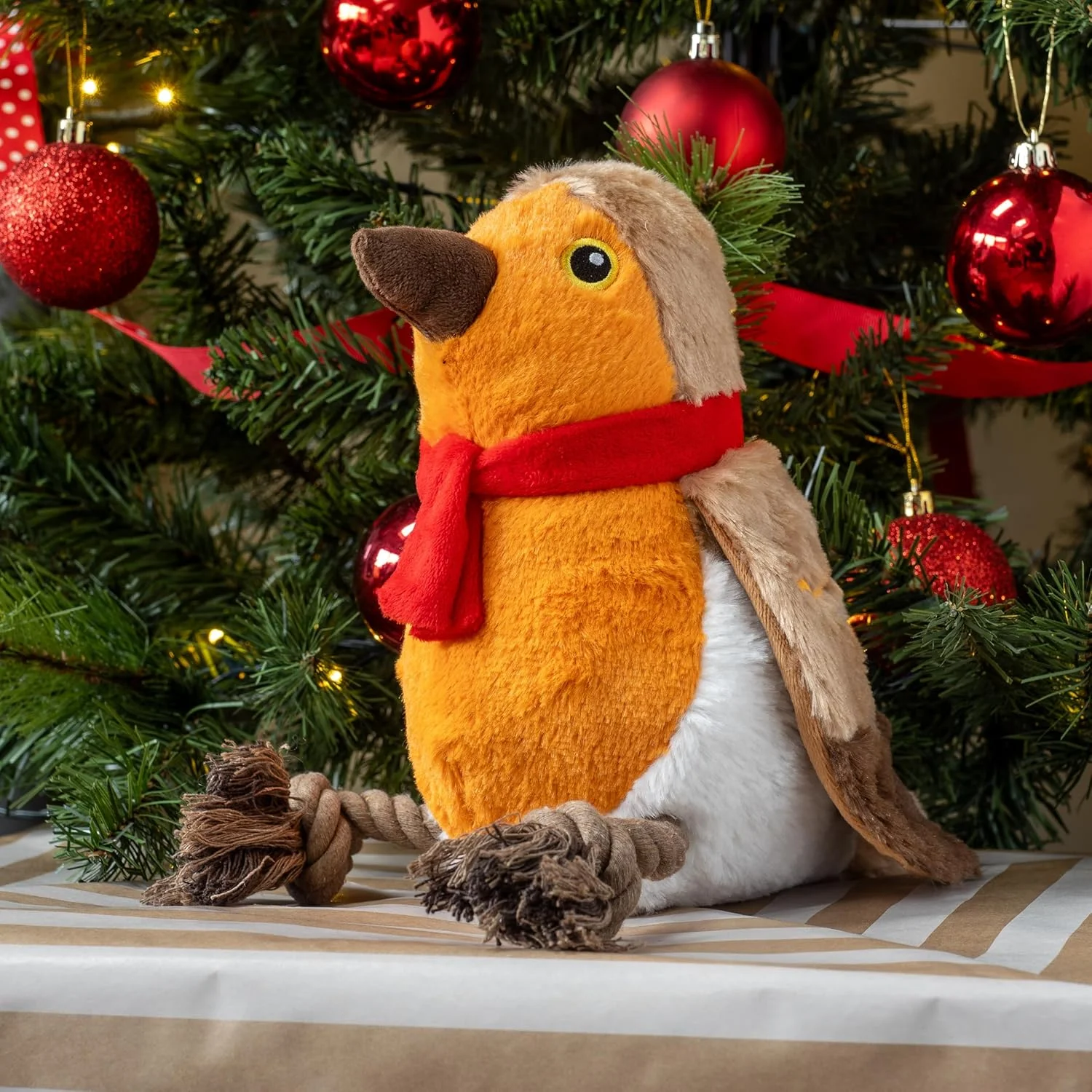 اسباب بازی سگ مخملی اسمارت گاردن Robbie Rope-Legs PlayPal - 36 سانتی متر - اسباب بازی پنهان کننده تشویقی با پاهای طنابی - بازی تعاملی و تحریک ذهنی