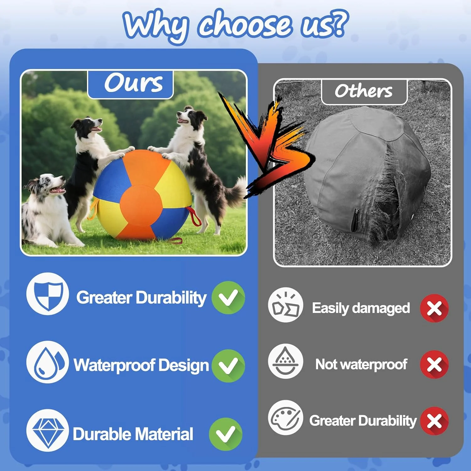 توپ گله داری سگ AIERSA، توپ کولی با دسته برای بازی در فضای باز، توپ های آموزشی مقاوم برای سگ های شپرد استرالیایی، توپ های اسباب بازی تعاملی برای سگ های متوسط و بزرگ