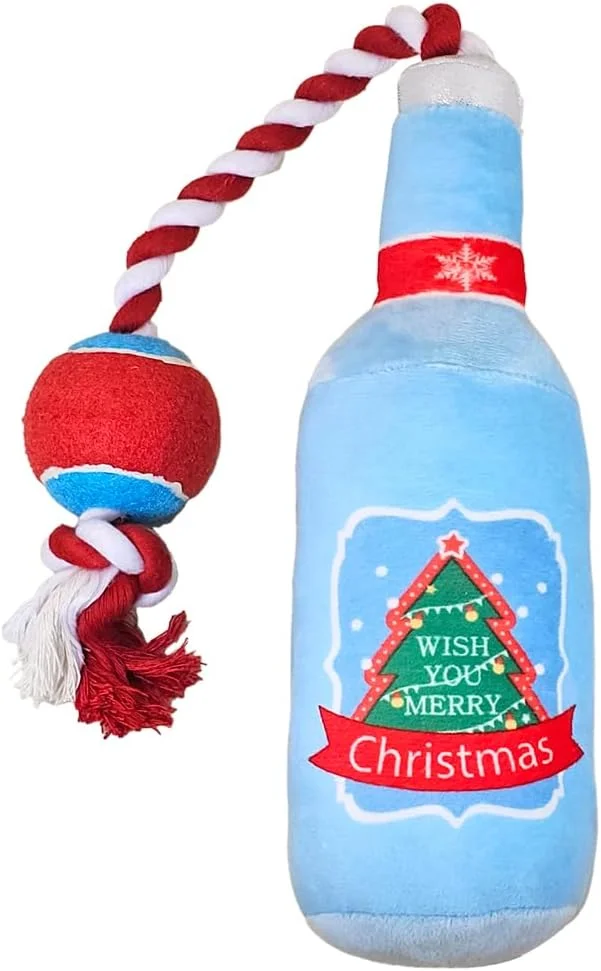 بطری پولیشی کریسمس نوبی به همراه طناب و توپ 58 سانتی متر بطری پولیشی کریسمس نوبی به همراه طناب و توپ 58 سانتی متر