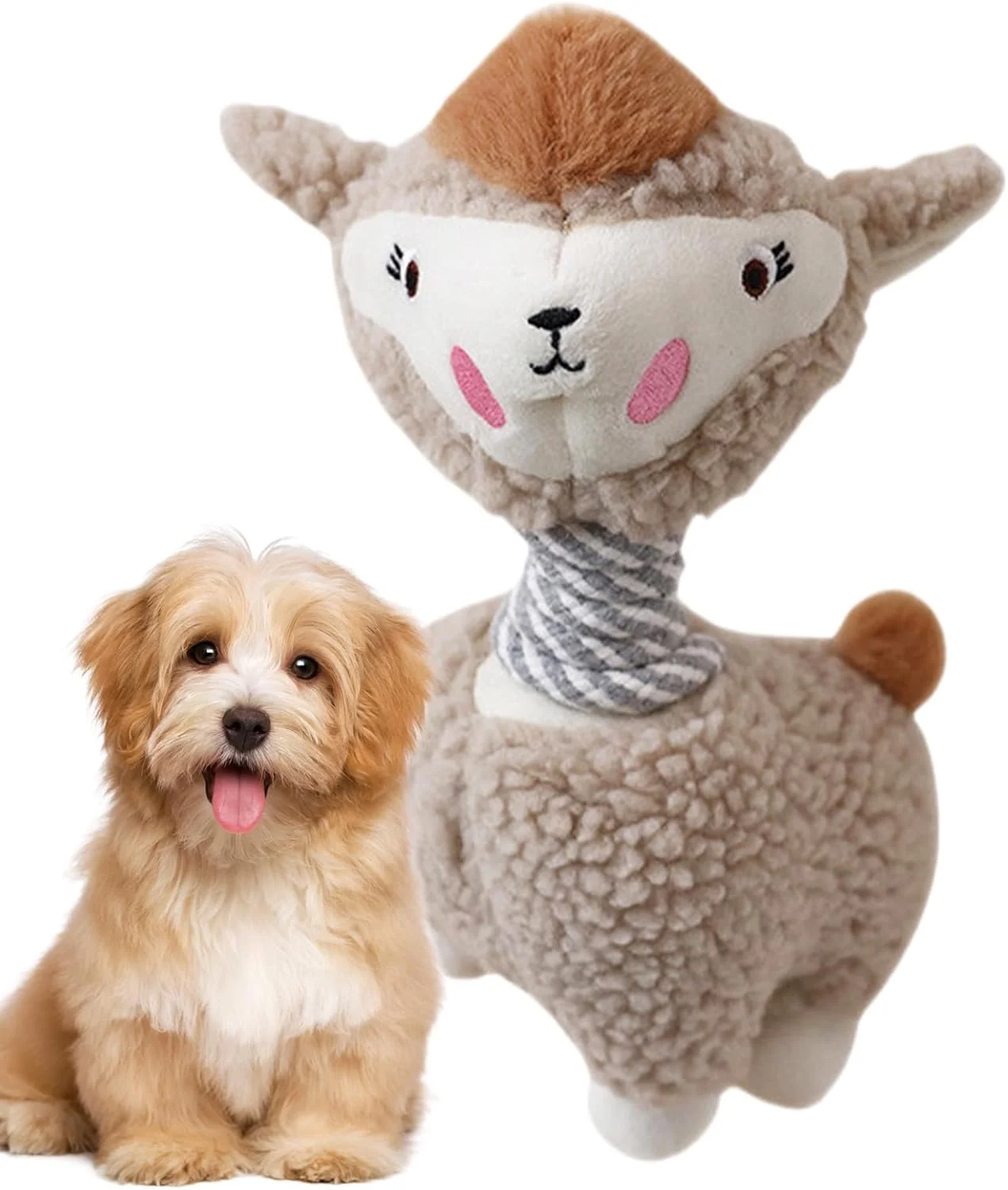 اسباب بازی های صدادار برای سگ ها | اسباب بازی سگ آلپاکا - بازی تقویت کننده برای آموزش پرتاب، پارک، حیاط خلوت، زمان تنهایی، فضای باز