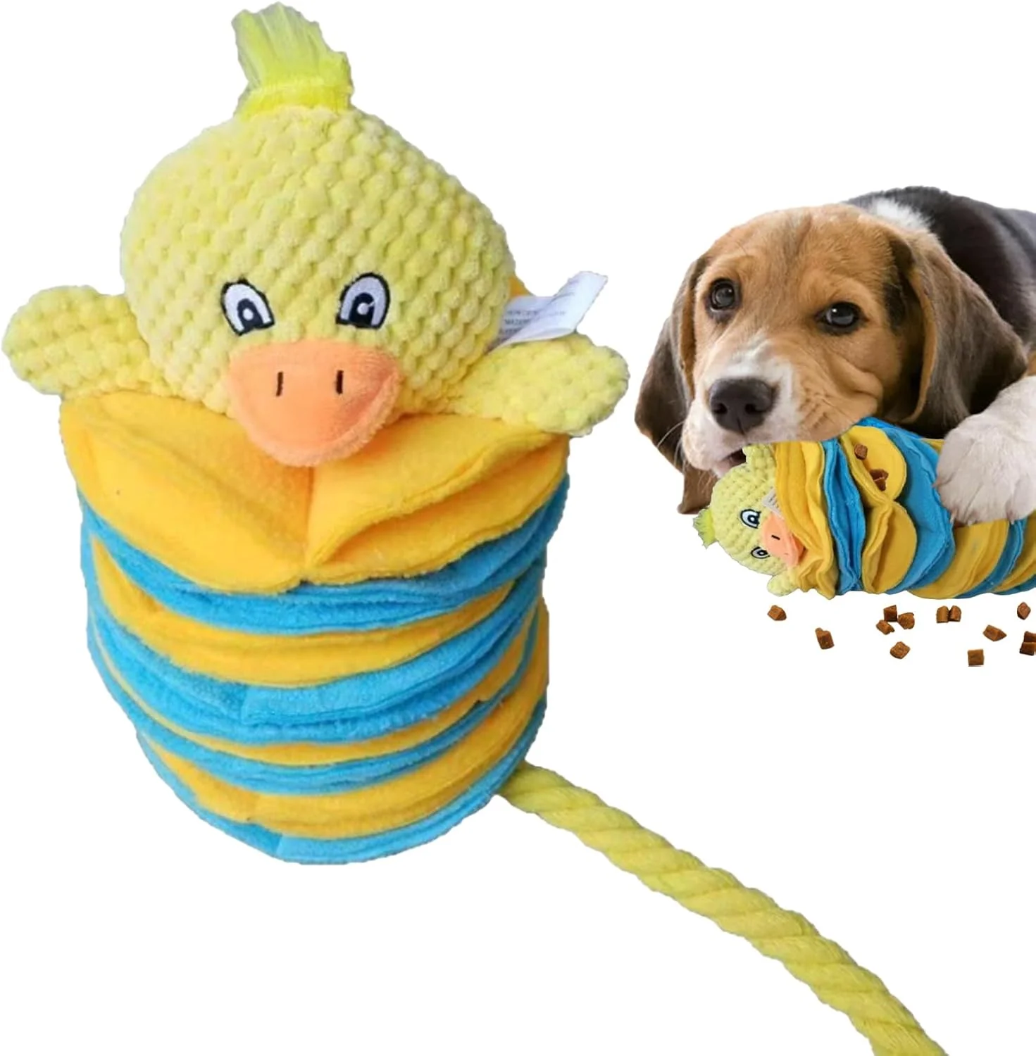 اسباب بازی جویدنی سگ، اسباب بازی پازلی تعاملی سگ به شکل اردک - بازی آموزشی تغذیه آهسته برای توله سگ، بازی در خانه، مسافرت، رفع خستگی، غنی سازی و دندان درآوردن اسباب بازی جویدنی سگ، اسباب بازی پازلی تعاملی سگ به شکل اردک - بازی آموزشی تغذیه آهسته برای توله سگ، بازی در خانه، مسافرت، رفع خستگی، غنی سازی و دندان درآوردن