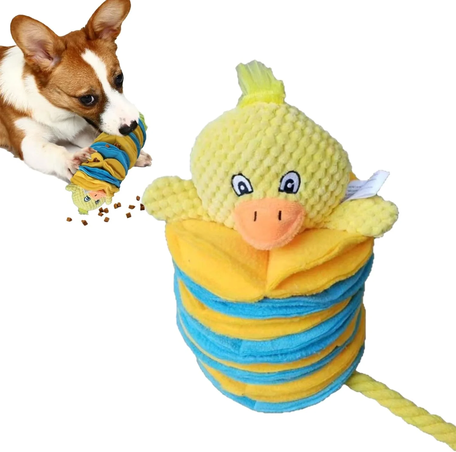 اسباب بازی جویدنی سگ - فیدر پازلی خوراکی سگ با شکل اردک و ماندگاری طولانی - بازی آموزشی فیدر آهسته برای توله سگ، مناسب خانه، مسافرت، زمان بازی، رفع خستگی، غنی سازی و دندان درآوردن اسباب بازی جویدنی سگ - فیدر پازلی خوراکی سگ با شکل اردک و ماندگاری طولانی - بازی آموزشی فیدر آهسته برای توله سگ، مناسب خانه، مسافرت، زمان بازی، رفع خستگی، غنی سازی و دندان درآوردن