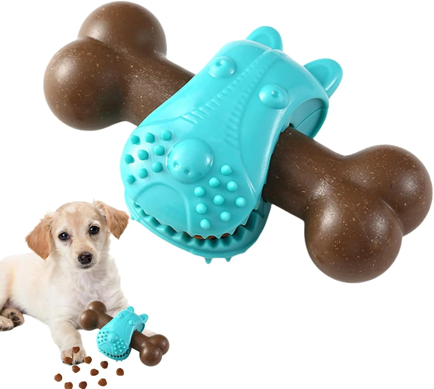 اسباب بازی جویدنی سگ - استخوان شکل، غذاده آهسته توله سگ | اسباب بازی پازلی سگ برای جویدن، دندان درآوردن، تحریک ذهنی، رفع بی حوصلگی، بازی سرگرم کننده در داخل و خارج از خانه اسباب بازی جویدنی سگ - استخوان شکل، غذاده آهسته توله سگ | اسباب بازی پازلی سگ برای جویدن، دندان درآوردن، تحریک ذهنی، رفع بی حوصلگی، بازی سرگرم کننده در داخل و خارج از خانه