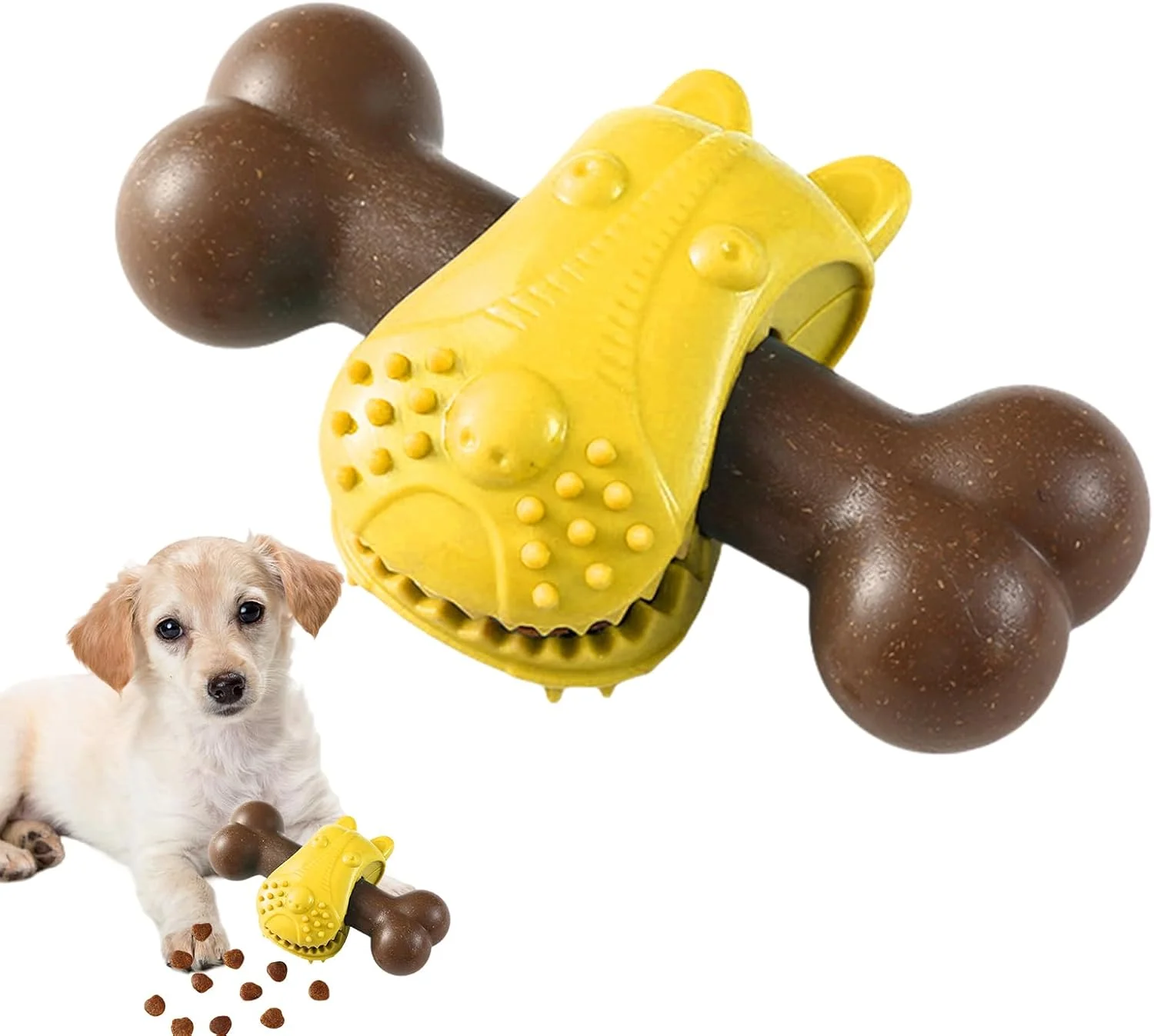 اسباب بازی سگ برای جویدن تهاجمی - نگهدارنده تشویقی توله سگ با طرح استخوان | اسباب بازی آموزشی جویدن سگ برای آموزش تغذیه، تحریک ذهنی، رفع بی حوصلگی و بازی در فضای داخلی اسباب بازی سگ برای جویدن تهاجمی - نگهدارنده تشویقی توله سگ با طرح استخوان | اسباب بازی آموزشی جویدن سگ برای آموزش تغذیه، تحریک ذهنی، رفع بی حوصلگی و بازی در فضای داخلی