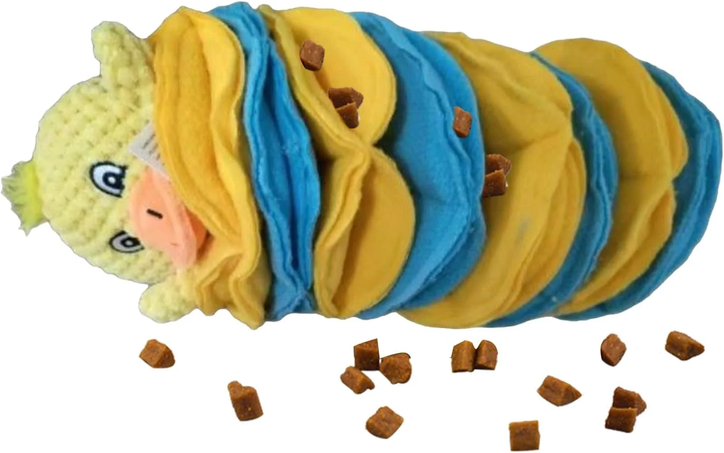 اسباب بازی جویدنی سگ | اسباب بازی پازلی اردکی شکل برای تشویقی سگ، بازی آموزشی تغذیه آهسته برای توله سگ، بازی در خانه، دندان درآوردن، غنی سازی و رفع خستگی در سفر