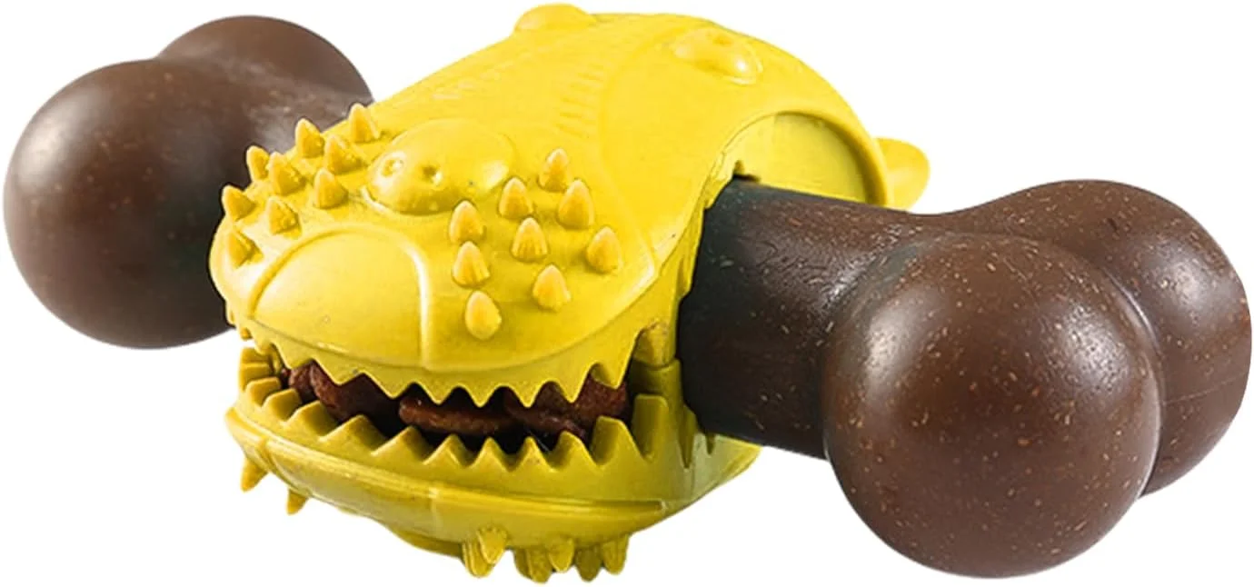 اسباب بازی های جویدنی - استخوان شکل، غذاده آهسته توله سگ | اسباب بازی پازلی سگ برای جویدن، دندان درآوردن، تحریک ذهنی، رفع بی حوصلگی، بازی سرگرم کننده در فضای داخلی و خارجی