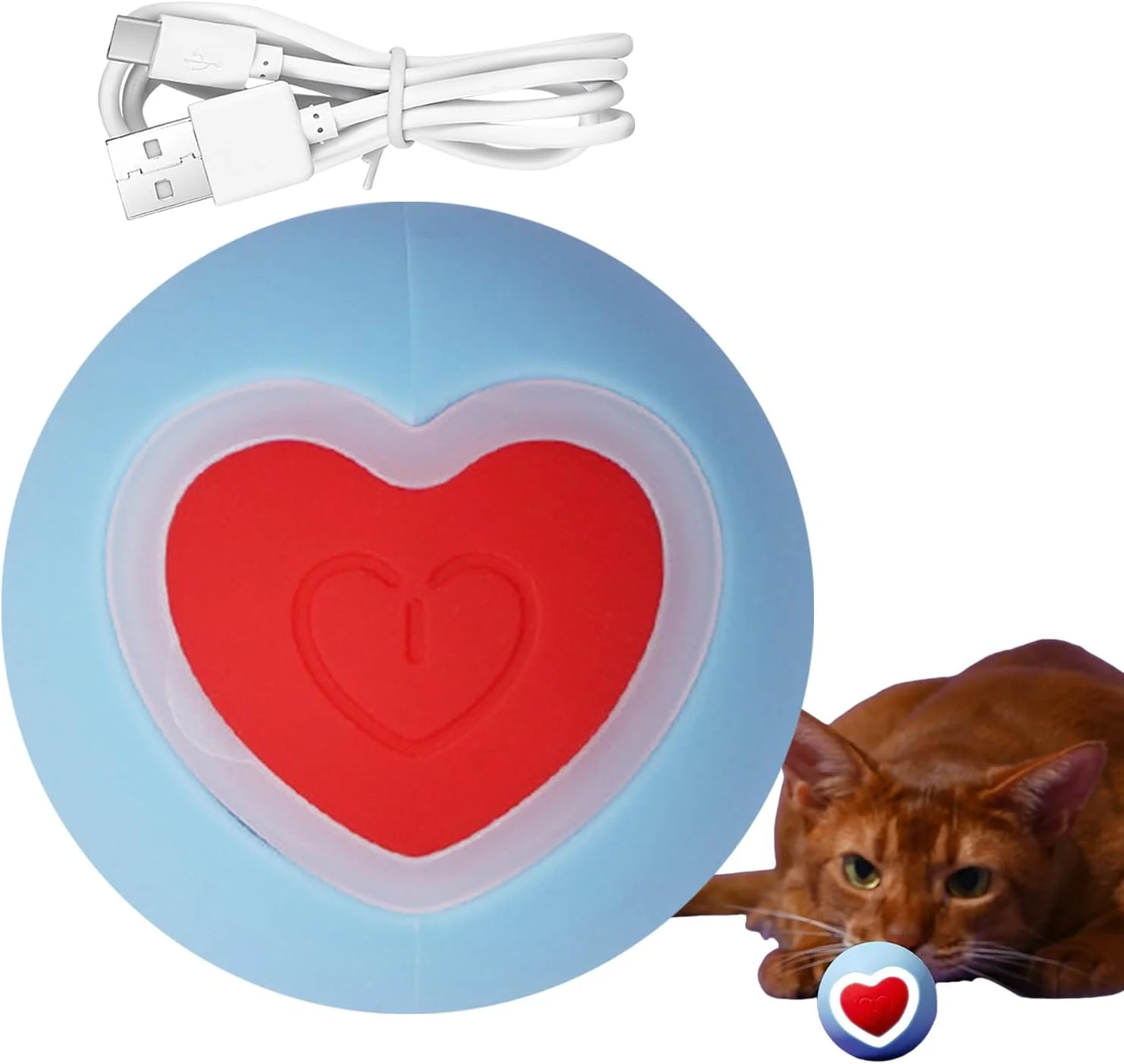 توپ لرزشی برای سگ ها، اسباب بازی چرخشی هوشمند برای بچه گربه - توپ چرخشی هوشمند تعاملی حیوانات خانگی برای تحریک شکار دندان درآوردن سگ ها و گربه ها غنی سازی تعقیب در فضای داخلی و خارجی