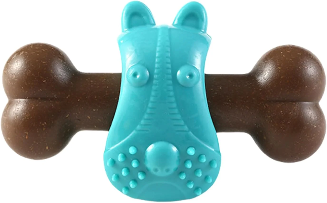 اسباب بازی سگ برای جویدن تهاجمی | نگهدارنده تشویقی توله سگ با طرح استخوان - اسباب بازی پازلی سگ برای جویدن، دندان درآوردن، تحریک ذهنی، رفع بی حوصلگی، بازی سرگرم کننده در فضای داخلی و خارجی