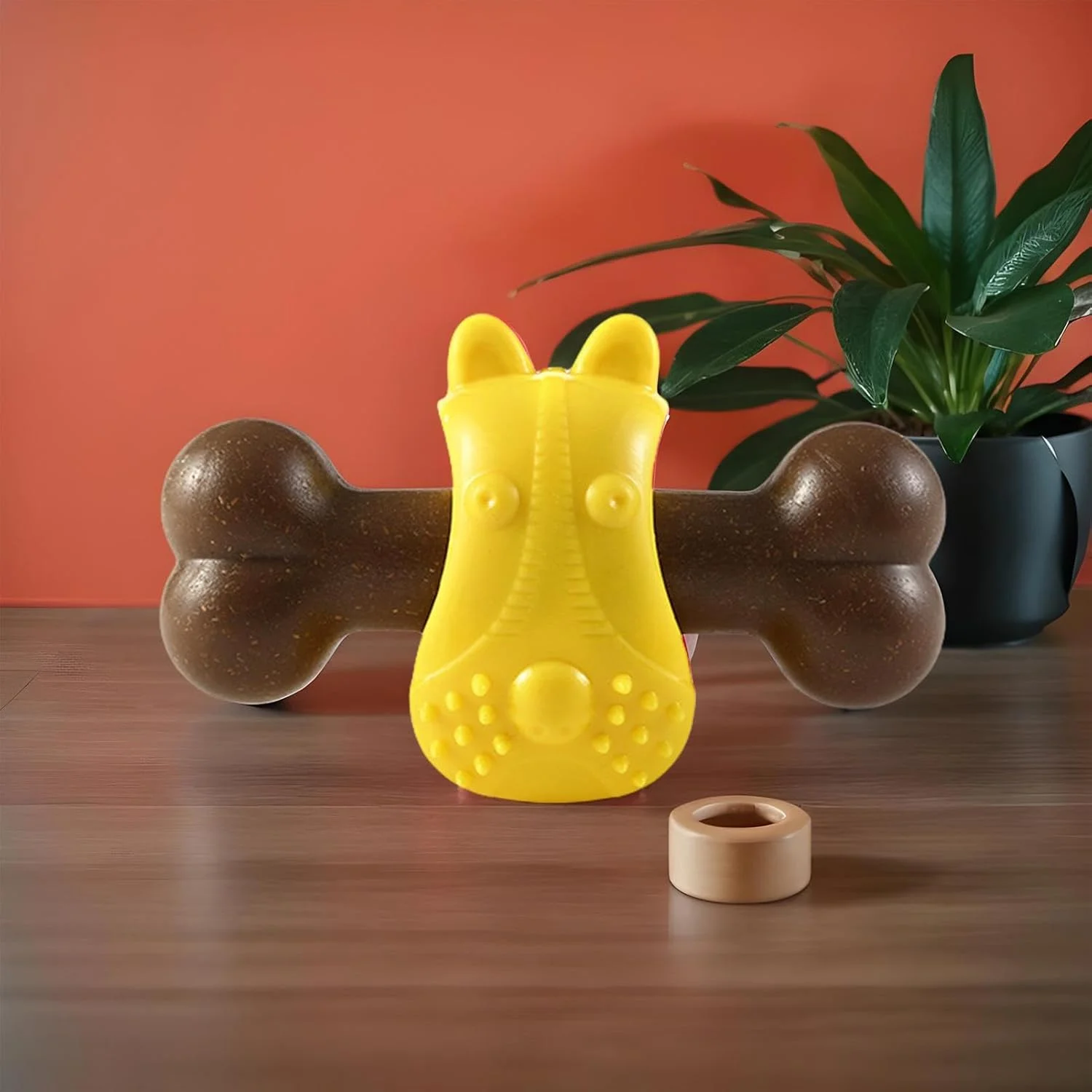 اسباب بازی سگ برای جویدن تهاجمی | فیدر غذا به شکل استخوان | فیدر پازلی سگ برای جویدن دندان درآوردن تحریک ذهنی رفع بی حوصلگی سرگرمی بازی در فضای باز و سرپوشیده