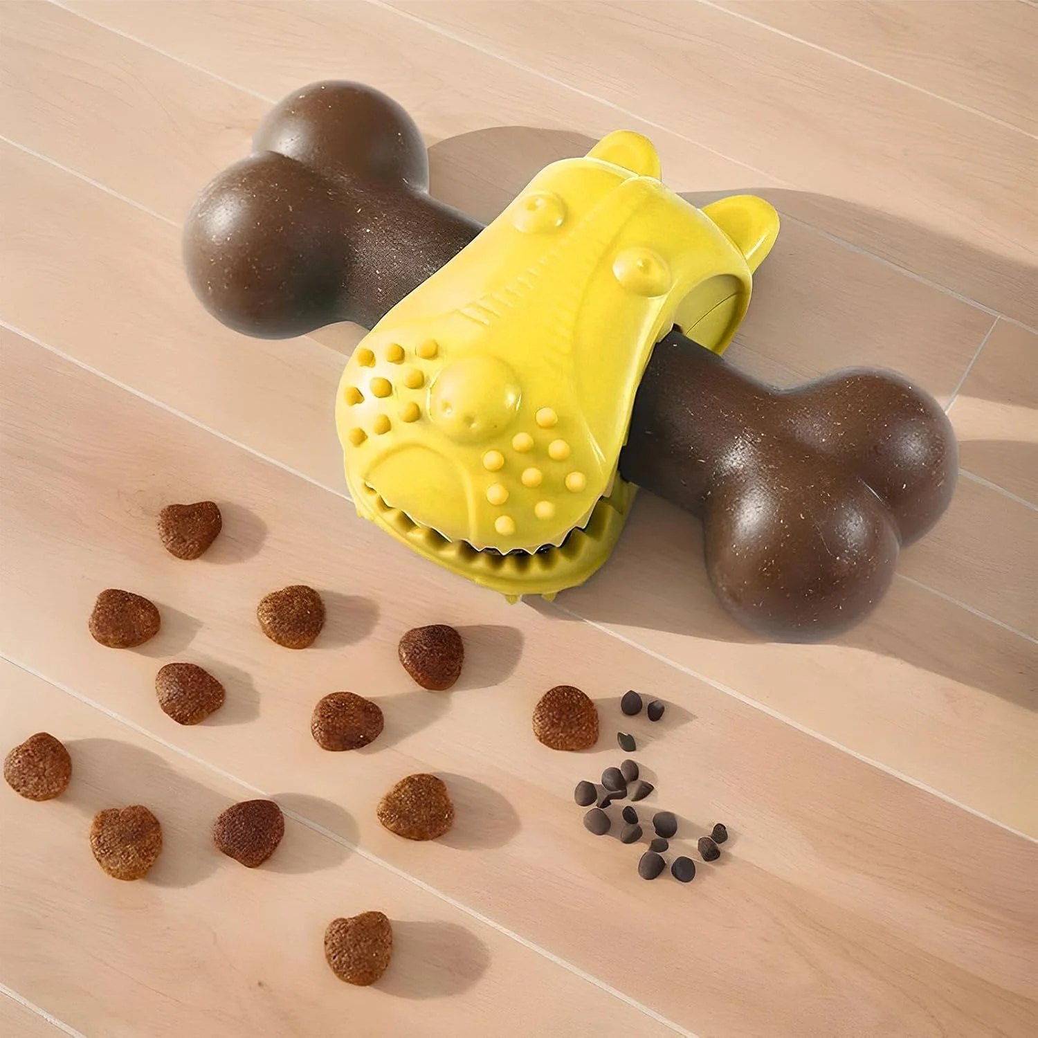 اسباب بازی سگ برای جویدن تهاجمی - اسباب بازی دندانی طرح استخوان، اسباب بازی پازل غذا برای سگ، برای جویدن، دندان درآوردن، تحریک ذهنی، رفع بی حوصلگی، سرگرمی در فضای داخلی و خارجی اسباب بازی سگ برای جویدن تهاجمی - اسباب بازی دندانی طرح استخوان، اسباب بازی پازل غذا برای سگ، برای جویدن، دندان درآوردن، تحریک ذهنی، رفع بی حوصلگی، سرگرمی در فضای داخلی و خارجی