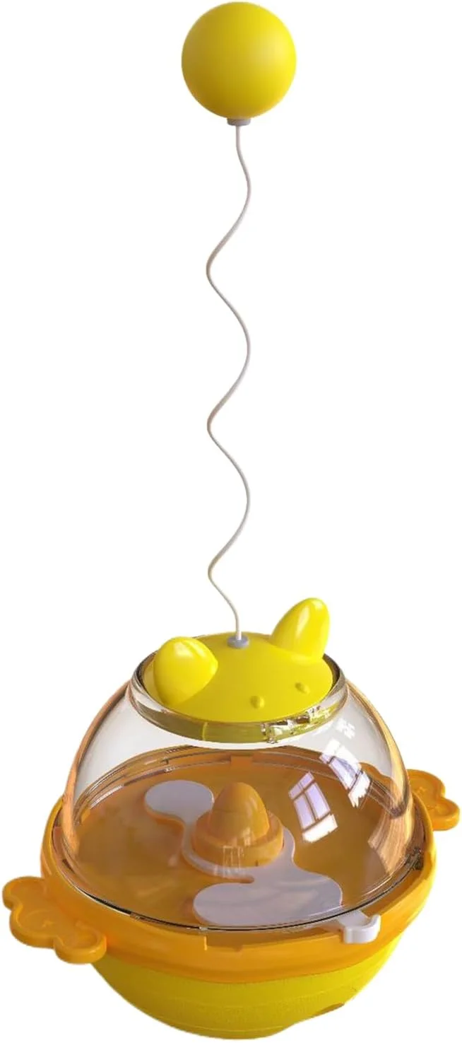 اسباب بازی پخش کننده تشویقی گربه - اسباب بازی پازلی تعاملی گربه - لوازم آموزشی تعاملی حیوانات خانگی برای بچه گربه ها، مناسب برای اتاق مطالعه، اتاق خواب، بالکن، باغ و حیاط خلوت