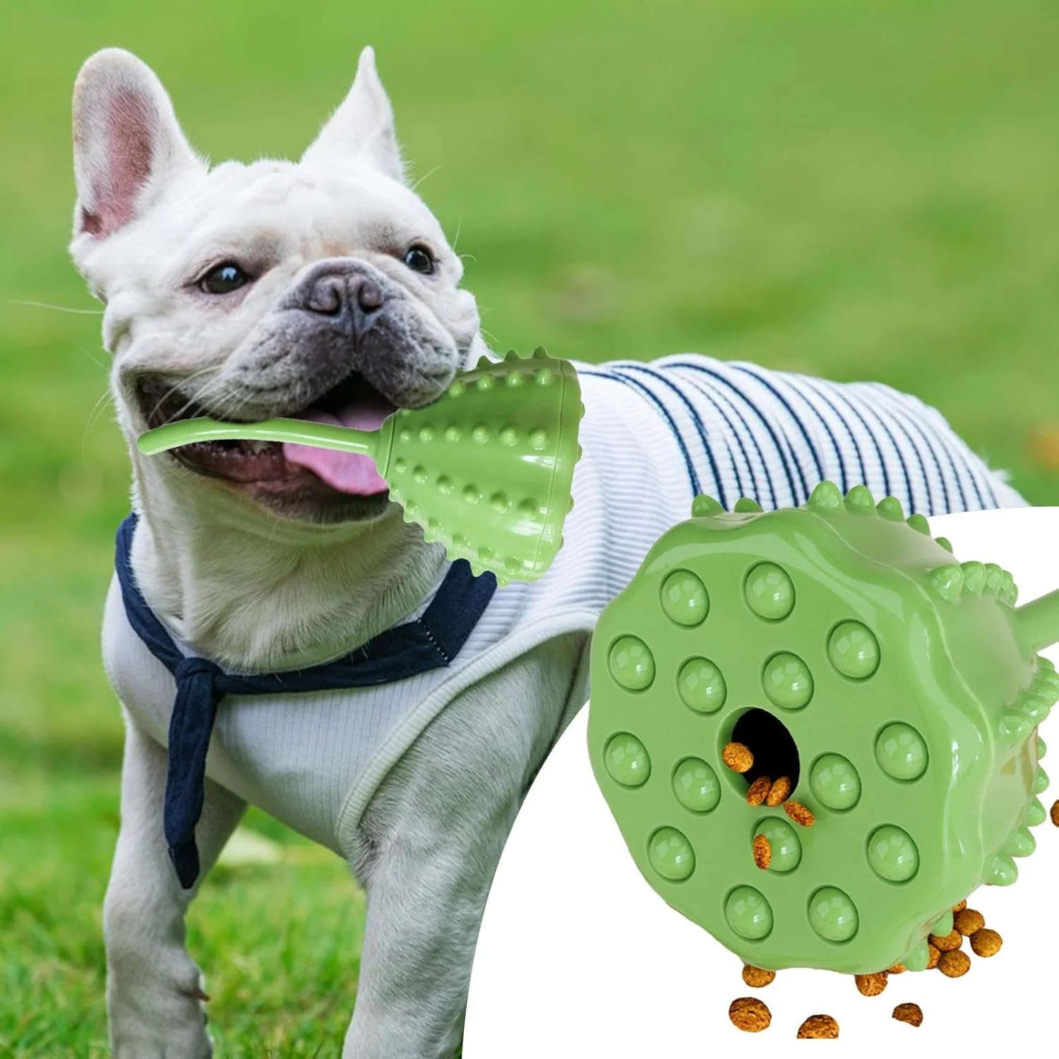 اسباب بازی سگ با قابلیت پخش تشویقی، اسباب بازی شناختی تعاملی سگ، مسواک جویدنی پخش کننده لوازم حیوانات خانگی برای ترویج تغذیه آهسته، کاهش استرس، بازی توله سگ، آموزش و غنی سازی غذا اسباب بازی سگ با قابلیت پخش تشویقی، اسباب بازی شناختی تعاملی سگ، مسواک جویدنی پخش کننده لوازم حیوانات خانگی برای ترویج تغذیه آهسته، کاهش استرس، بازی توله سگ، آموزش و غنی سازی غذا