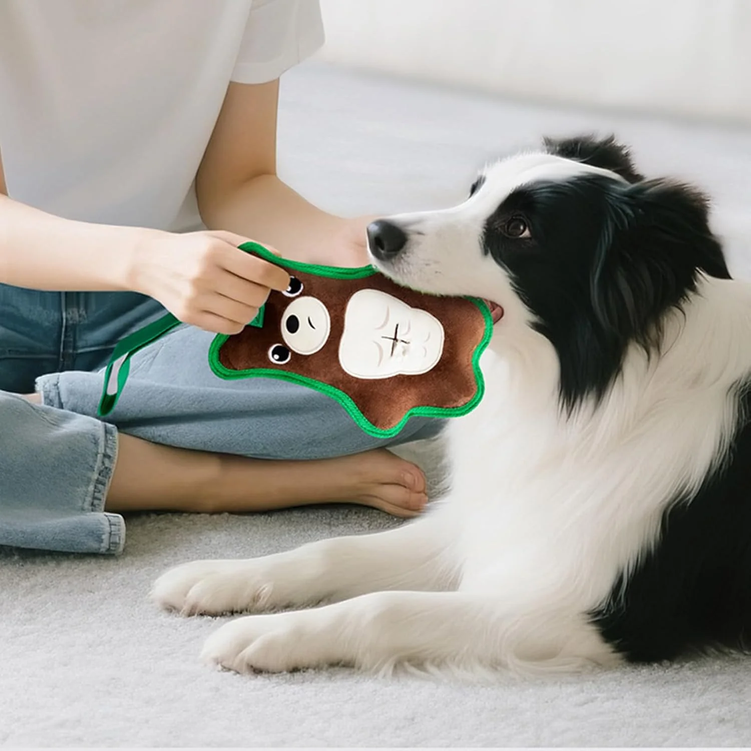 اسباب بازی سگ تعاملی جیرجیر کننده | اسباب بازی سگ مقاوم برای طناب کشی، اسباب بازی جویدنی توله سگ جیرجیر کننده مقاوم برای آموزش غنی سازی، تحریک، تمیز کردن دندان ها و رفع خستگی اسباب بازی سگ تعاملی جیرجیر کننده | اسباب بازی سگ مقاوم برای طناب کشی، اسباب بازی جویدنی توله سگ جیرجیر کننده مقاوم برای آموزش غنی سازی، تحریک، تمیز کردن دندان ها و رفع خستگی