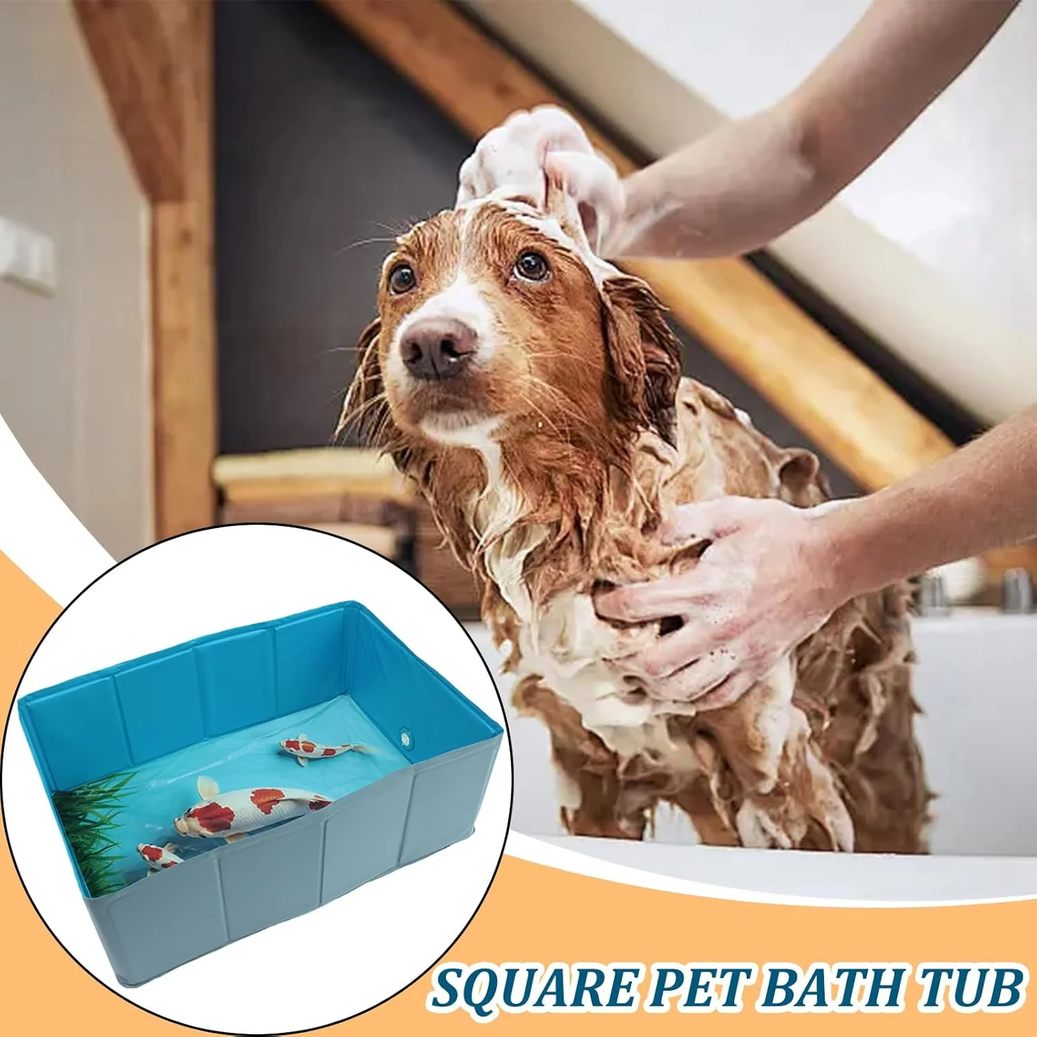 استخر شنای حیوانات خانگی | استخر شنای تاشو PVC برای سگ | وان حمام ضد لغزش برای توله سگ، گربه و حیوانات کوچک متوسط و بزرگ استخر شنای حیوانات خانگی | استخر شنای تاشو PVC برای سگ | وان حمام ضد لغزش برای توله سگ، گربه و حیوانات کوچک متوسط و بزرگ