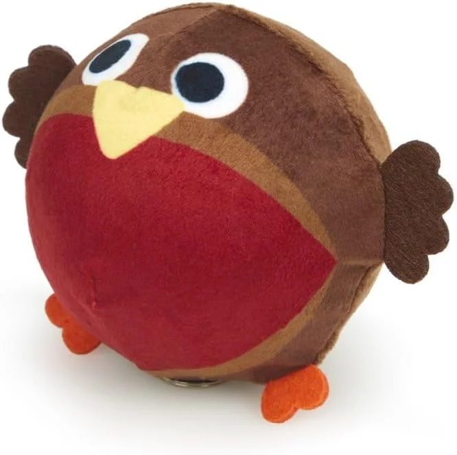 اسباب بازی سگ توپی جیرجیرکی طرح سینه سرخ کریسمس Surrey Feed (قطر 10 سانتی متر)