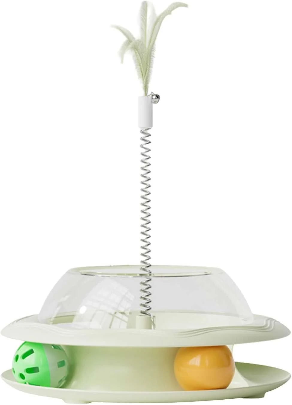 اسباب بازی تشویقی گربه - اسباب بازی های تعاملی گربه با فنر و توپ، پخش کننده غذا، بازی تغذیه ای برای شبیه سازی شکار و ورزش اسباب بازی تشویقی گربه - اسباب بازی های تعاملی گربه با فنر و توپ، پخش کننده غذا، بازی تغذیه ای برای شبیه سازی شکار و ورزش