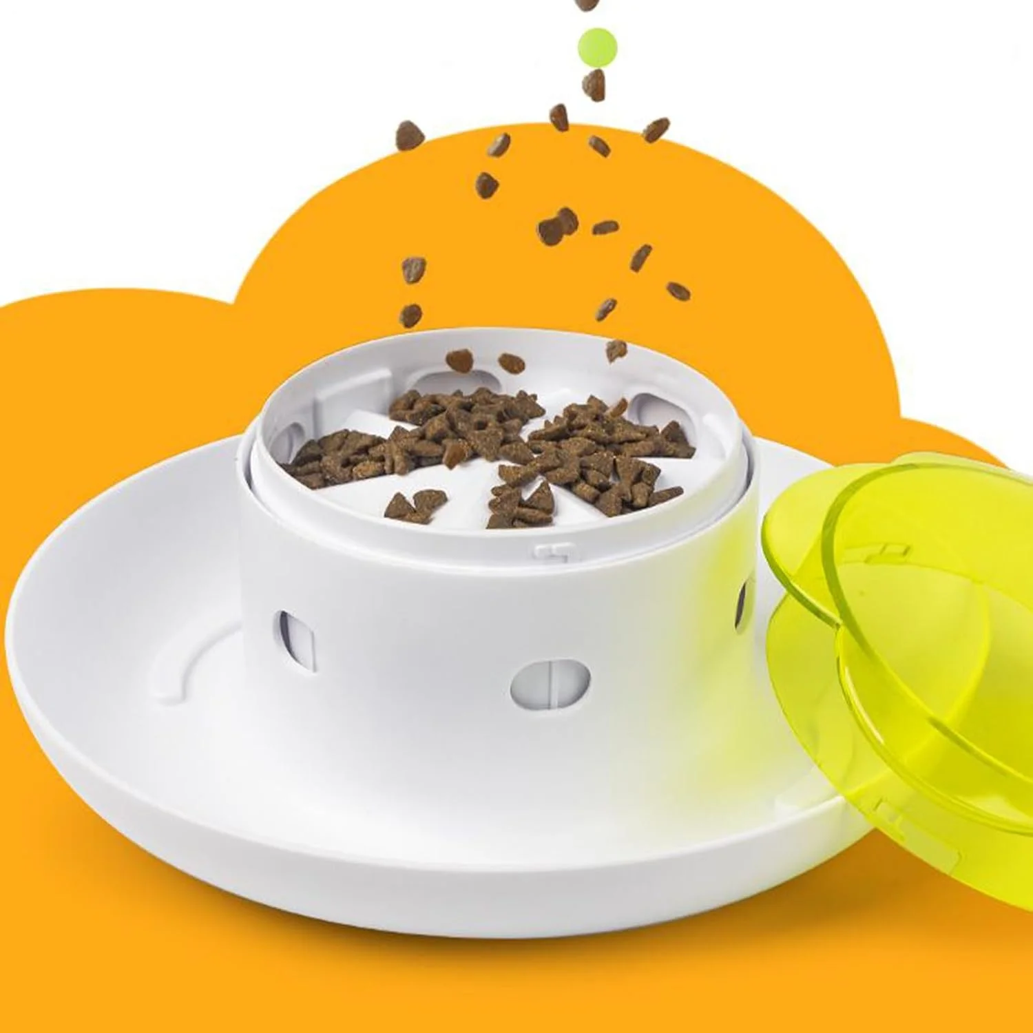 اسباب بازی پخش کننده تشویقی سگ | اسباب بازی فیدر تشویقی تعاملی گربه، دستگاه فیدر کاسه ای بازی با طراحی فشاری برای تغذیه سگ و توله سگ پرخاشگر در داخل و خارج از خانه اسباب بازی پخش کننده تشویقی سگ | اسباب بازی فیدر تشویقی تعاملی گربه، دستگاه فیدر کاسه ای بازی با طراحی فشاری برای تغذیه سگ و توله سگ پرخاشگر در داخل و خارج از خانه