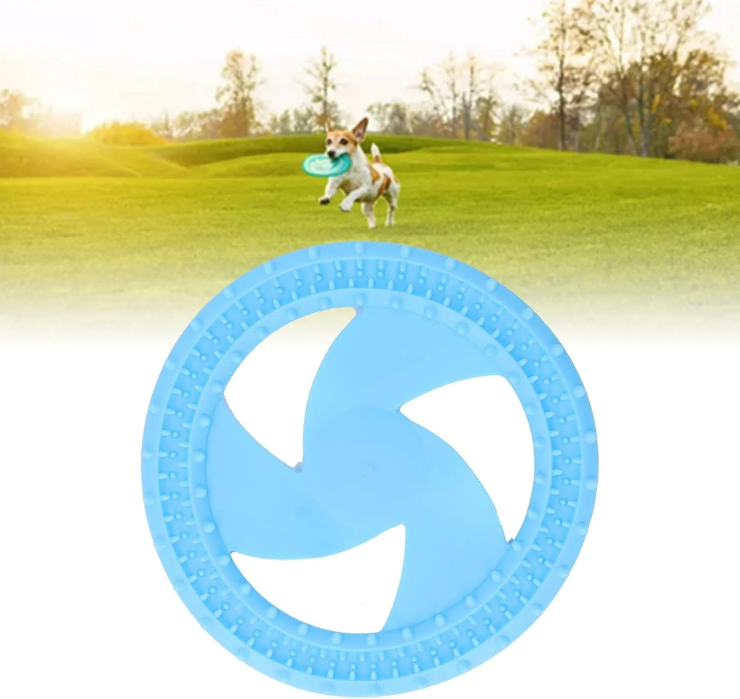 اسباب بازی دیسک پرنده سگ Tnfeeon، دیسک پرنده نرم سیلیکونی برای تمیز کردن دندان ها مناسب آموزش در فضای باز (آبی) اسباب بازی دیسک پرنده سگ Tnfeeon، دیسک پرنده نرم سیلیکونی برای تمیز کردن دندان ها مناسب آموزش در فضای باز (آبی)