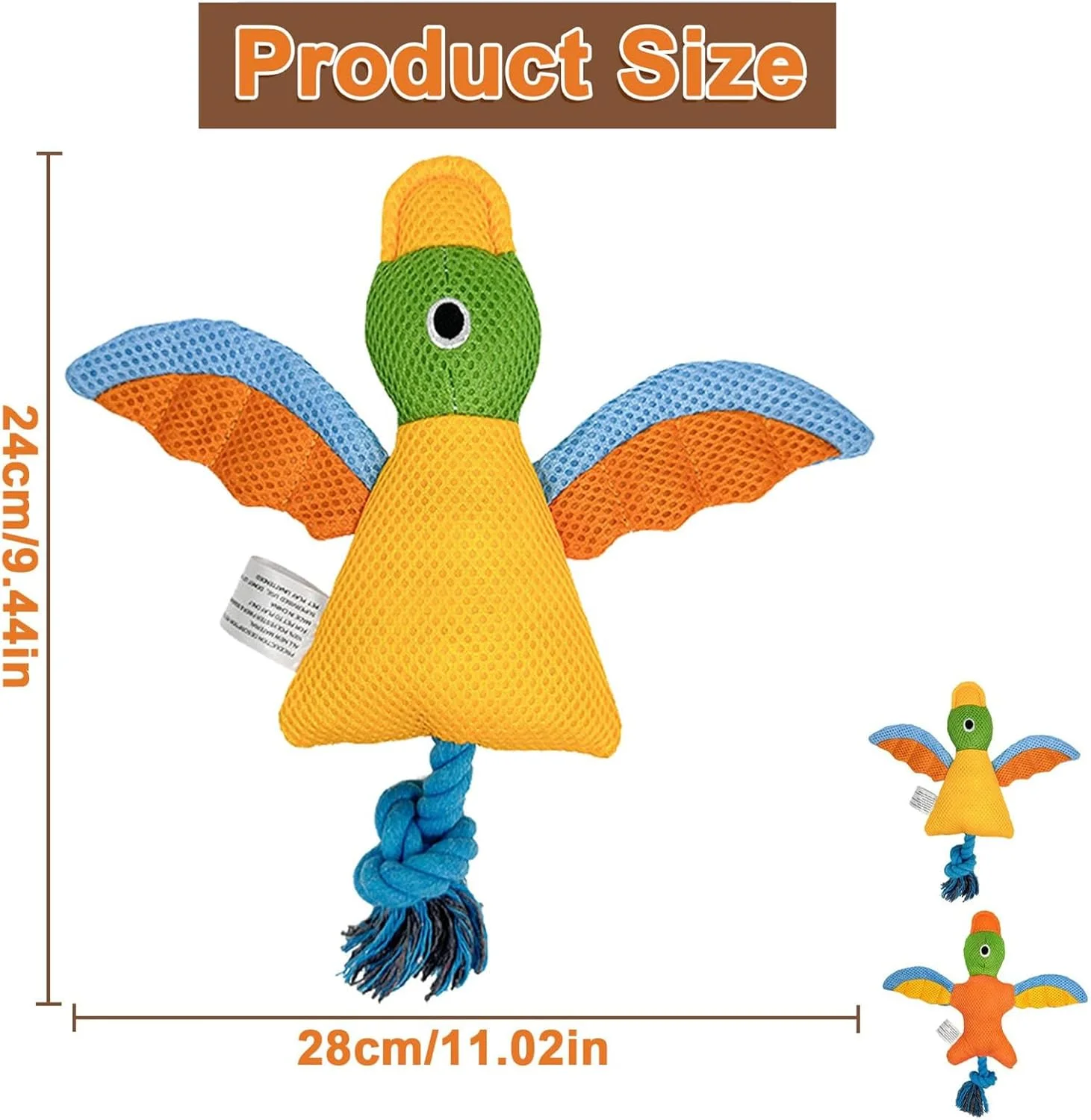 اسباب بازی های سوت دار سگ - اسباب بازی های جویدنی پرنده، وسایل دندان درآوردن تعاملی و بادوام با پنبه پر شده و گره طناب برای رفع خستگی توله سگ های کوچک، متوسط و بزرگ که به شدت می جوند اسباب بازی های سوت دار سگ - اسباب بازی های جویدنی پرنده، وسایل دندان درآوردن تعاملی و بادوام با پنبه پر شده و گره طناب برای رفع خستگی توله سگ های کوچک، متوسط و بزرگ که به شدت می جوند