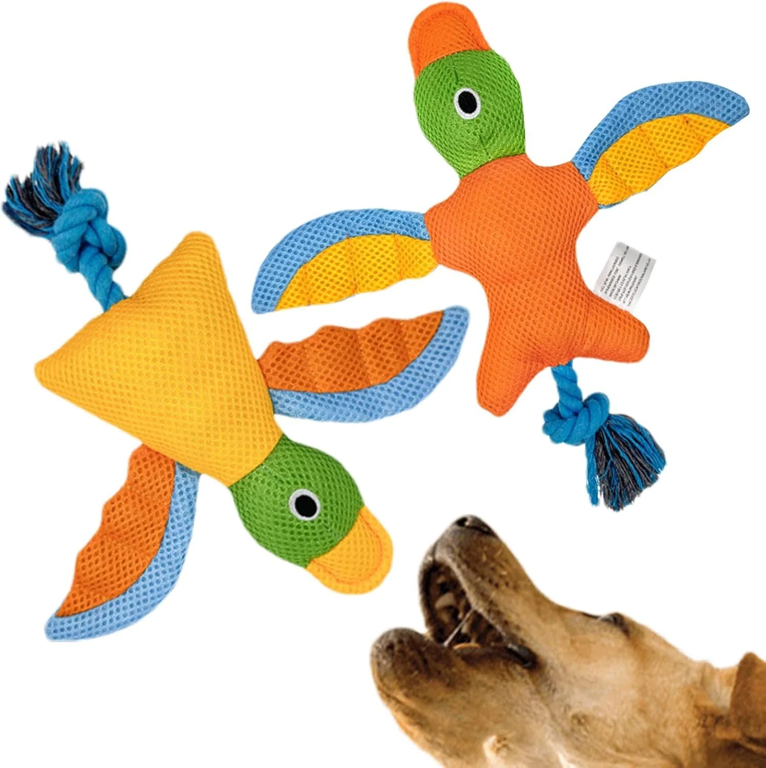 اسباب بازی سگ جیر جیر کننده - اسباب بازی جویدنی توله سگ طرح پرنده، لوازم جانبی تعاملی دندان درآوردن با پنبه پر شده و گره طناب برای نژادهای سگ کوچک و متوسط که به شدت می جوند اسباب بازی سگ جیر جیر کننده - اسباب بازی جویدنی توله سگ طرح پرنده، لوازم جانبی تعاملی دندان درآوردن با پنبه پر شده و گره طناب برای نژادهای سگ کوچک و متوسط که به شدت می جوند